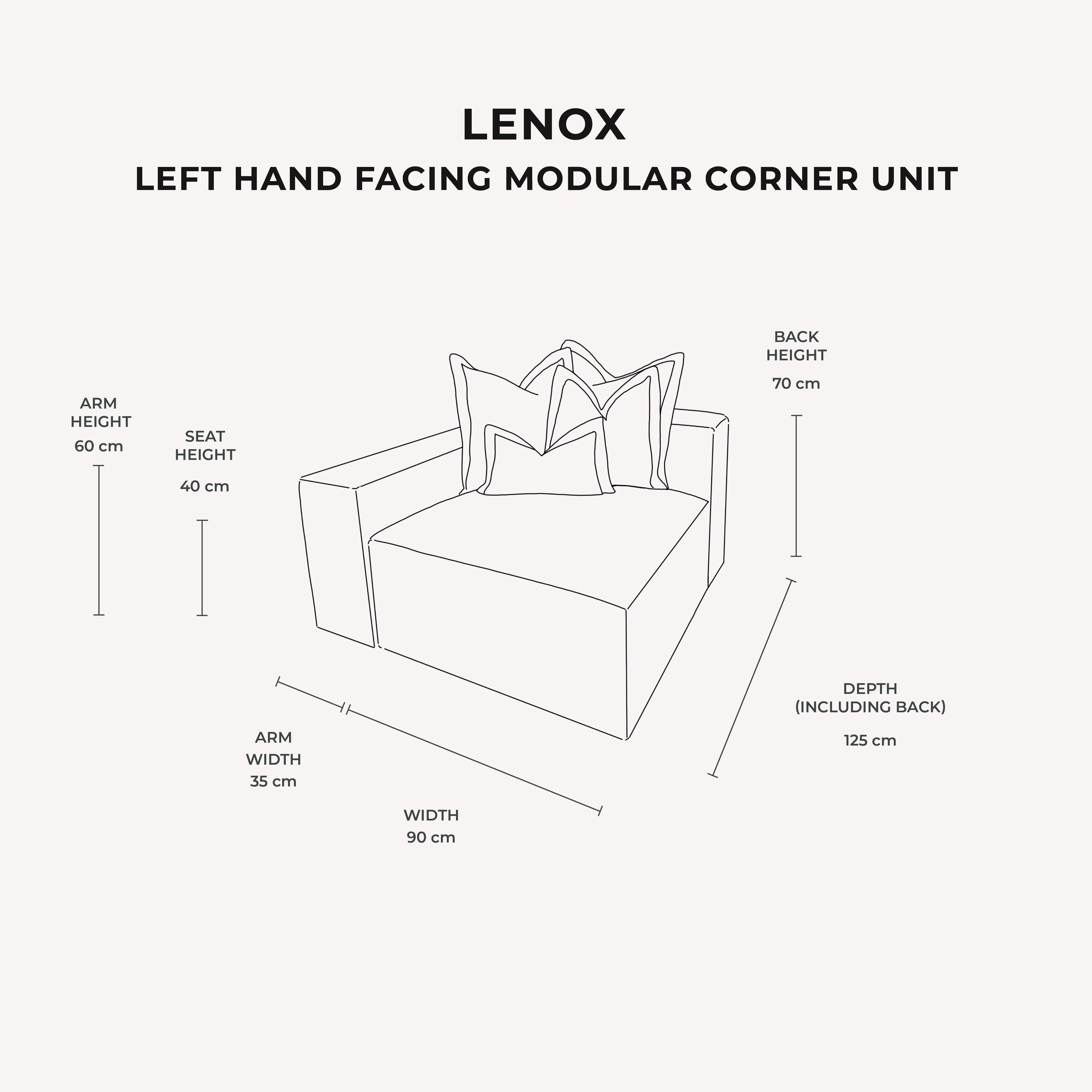 Lenox Shadow Grey Velvet Pillow Back Modular Sofa Range - Image 15