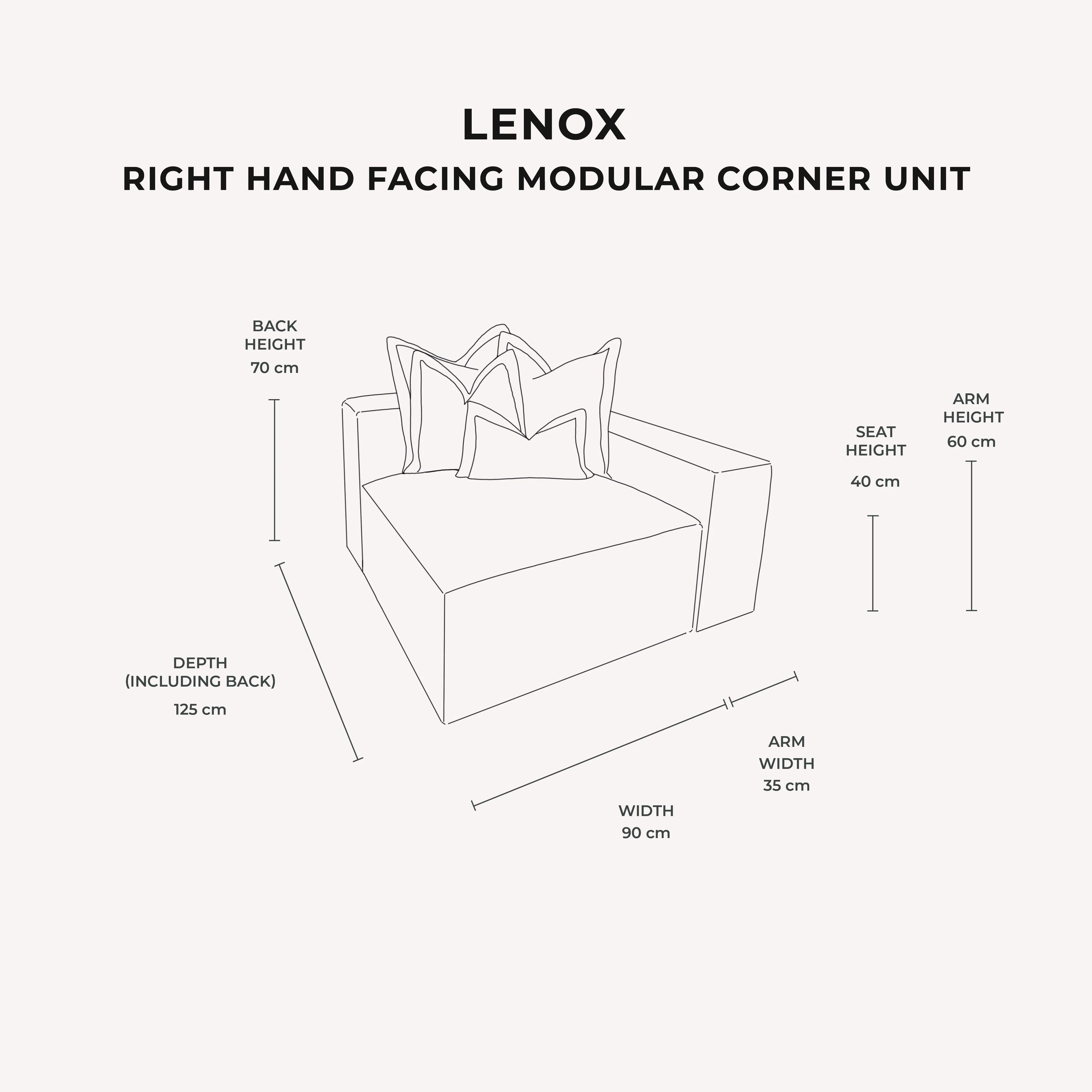 Lenox Shadow Grey Velvet Pillow Back Modular Sofa Range - Image 16