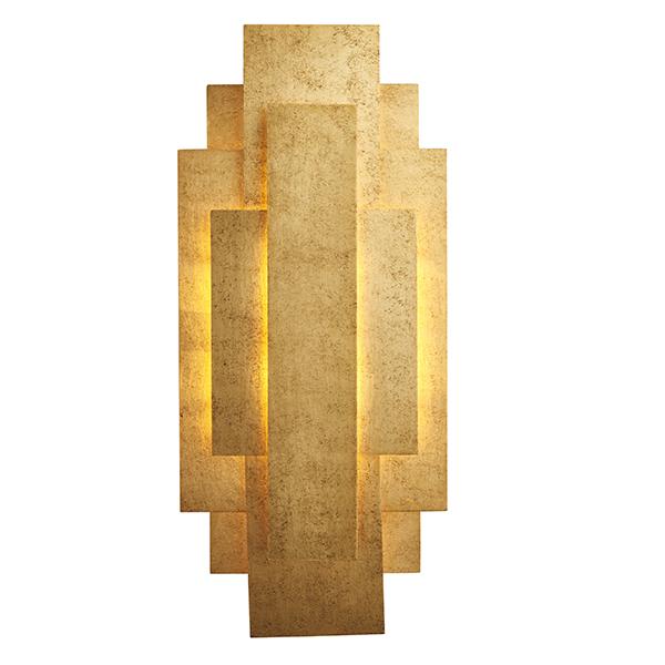 Leora Rectangular Gold Panel Wall Light - Image 5