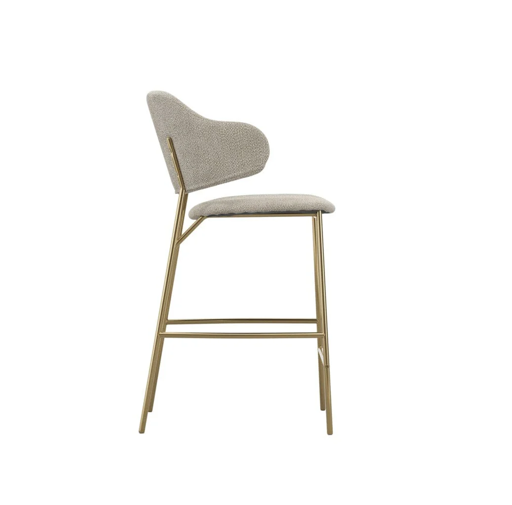 Libbie Beige & Gold Bar Stool - Image 4