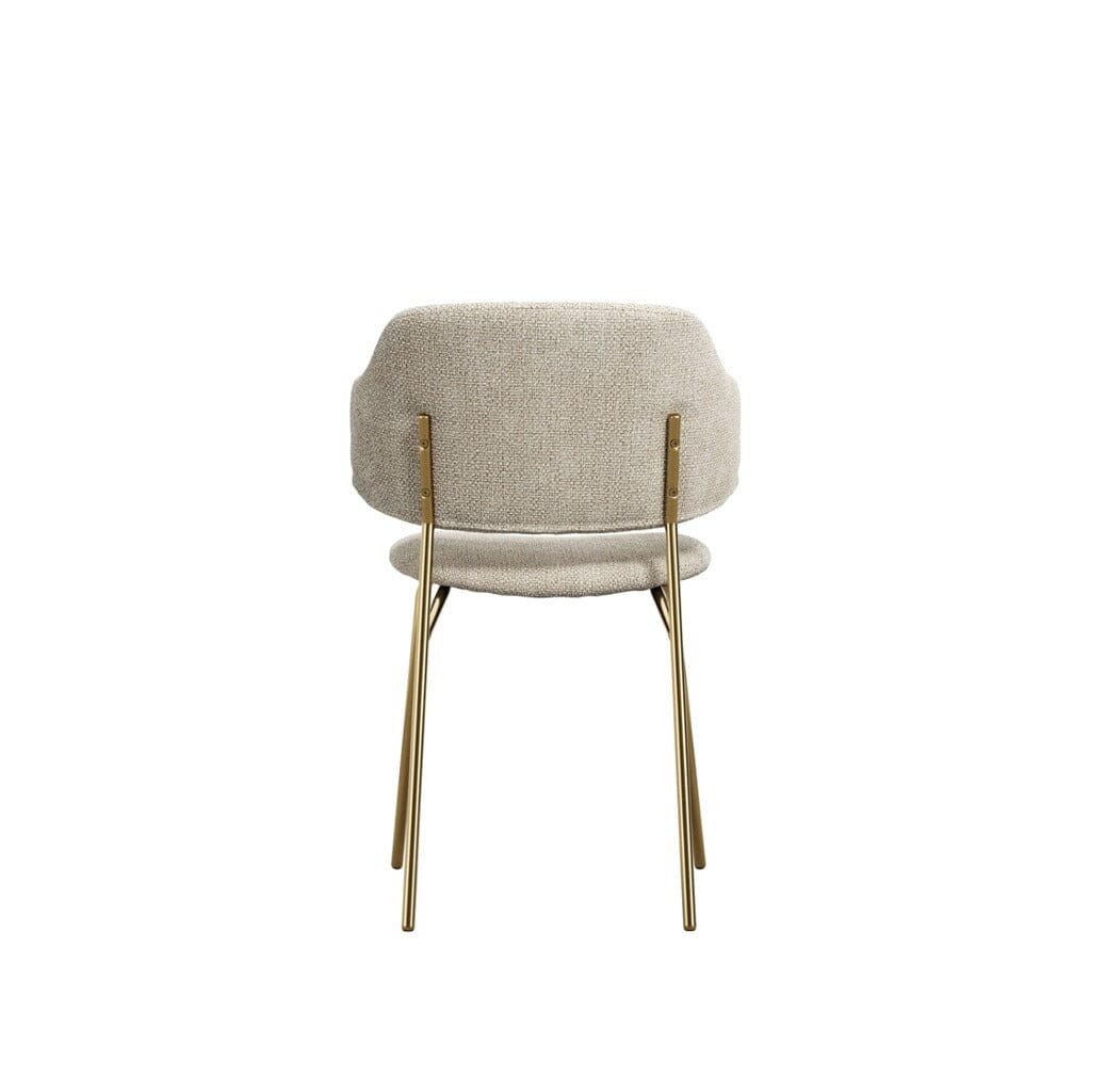 Libbie Beige & Gold Dining Chair - Image 4