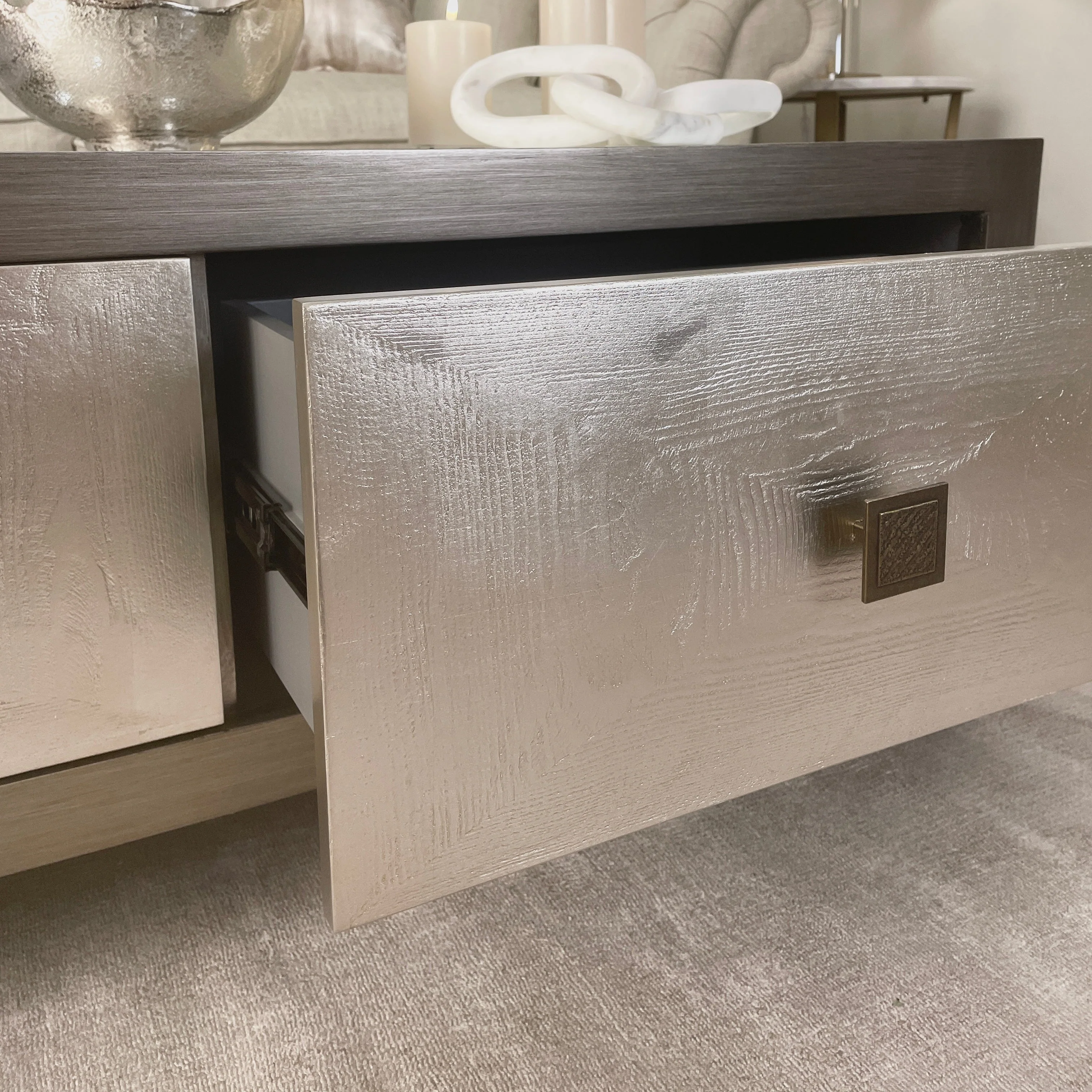 Lockett Premium Silver & Bronze Coffee Table - Image 3