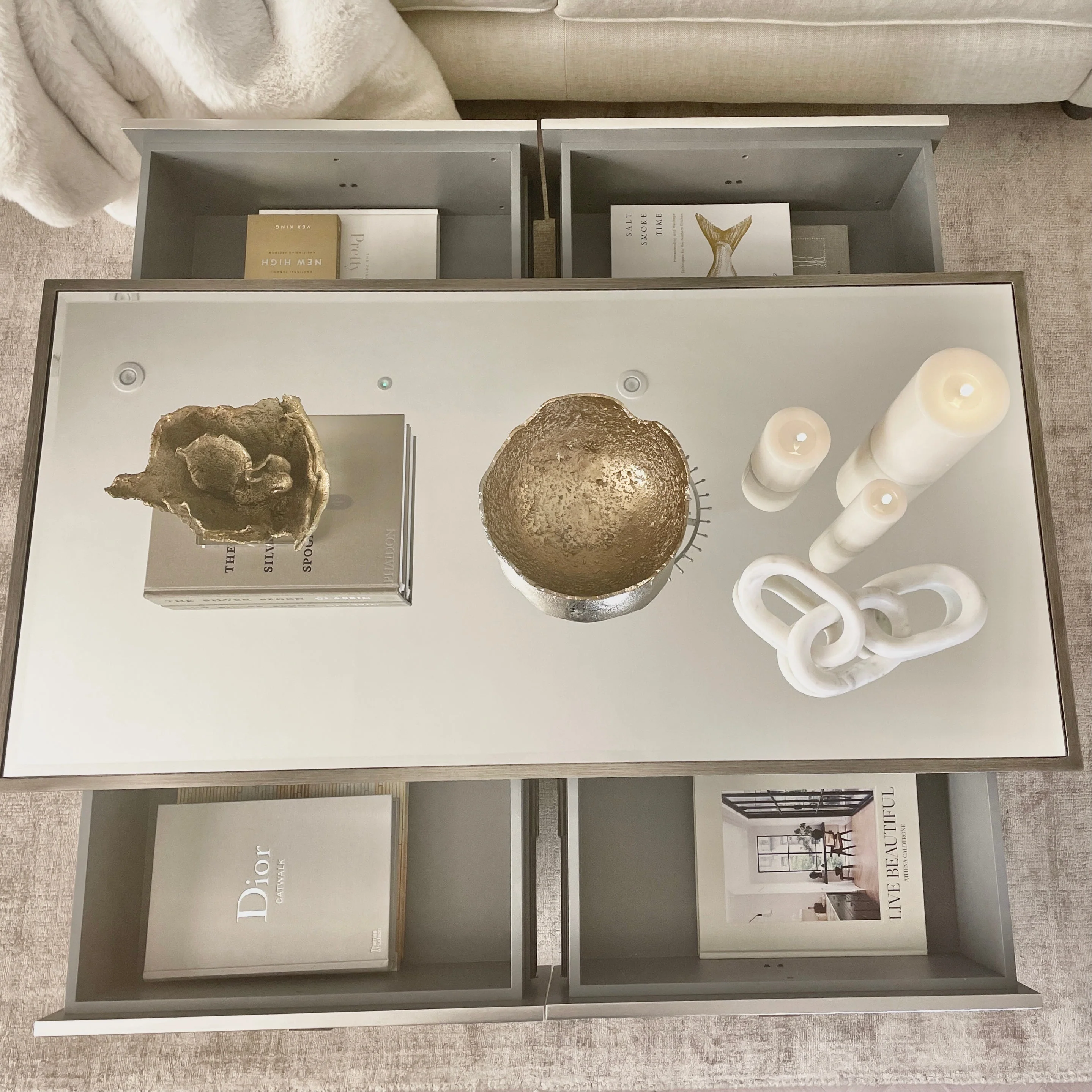 Lockett Premium Silver & Bronze Coffee Table - Image 4