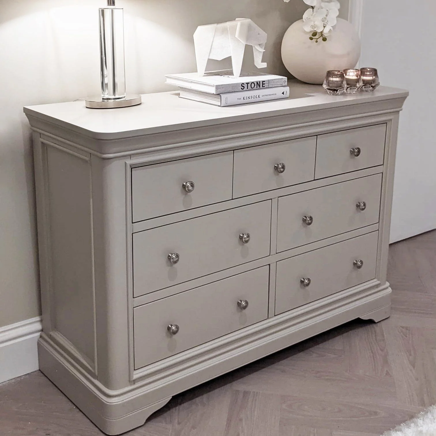 Louvre Taupe Wooden 7 Drawer Chest - Image 3