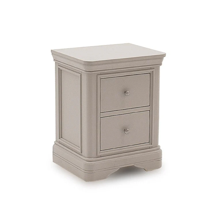 Louvre Taupe Wooden Bedside Table - Image 5