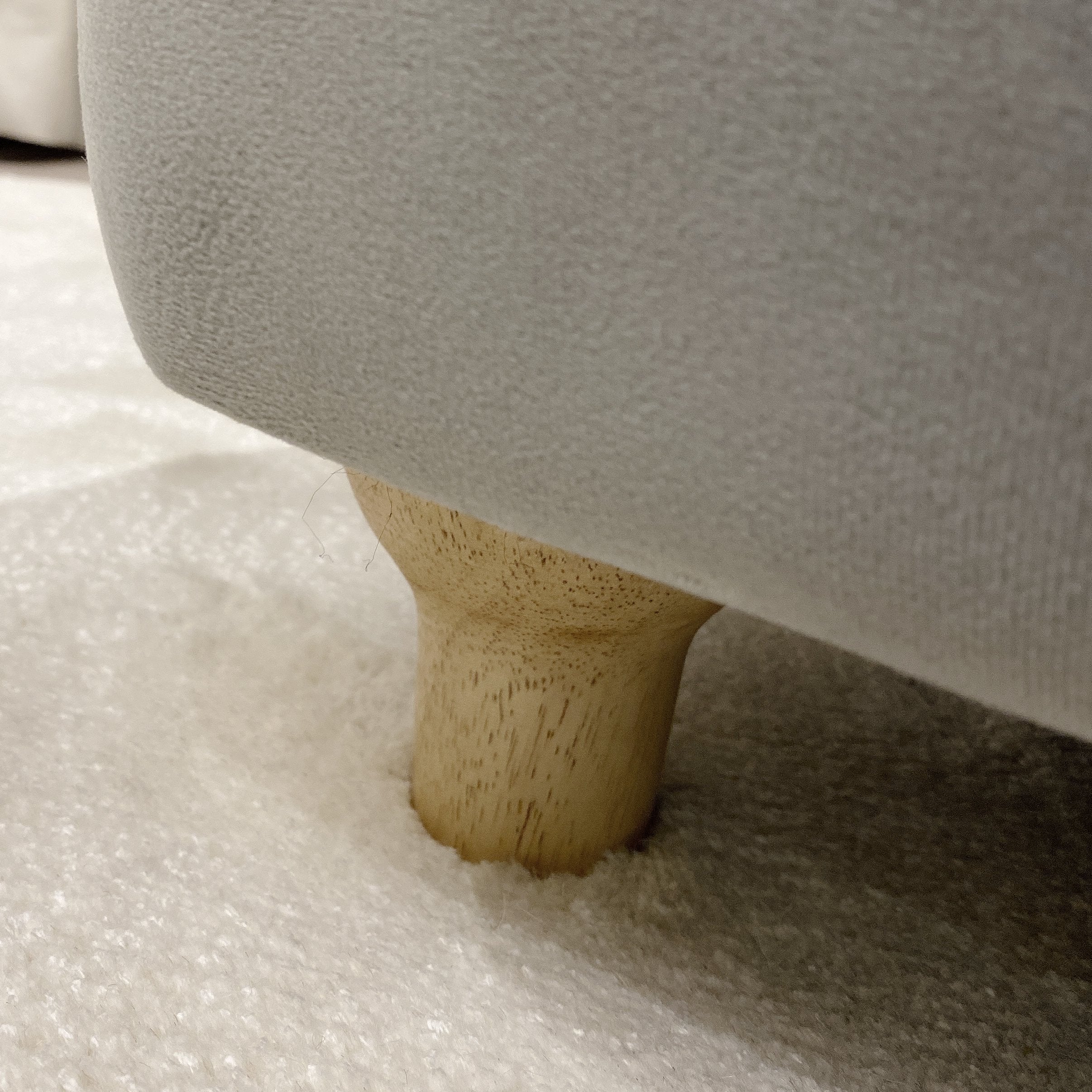 Marshmallow Grey Velvet Squashy Chair - Image 4