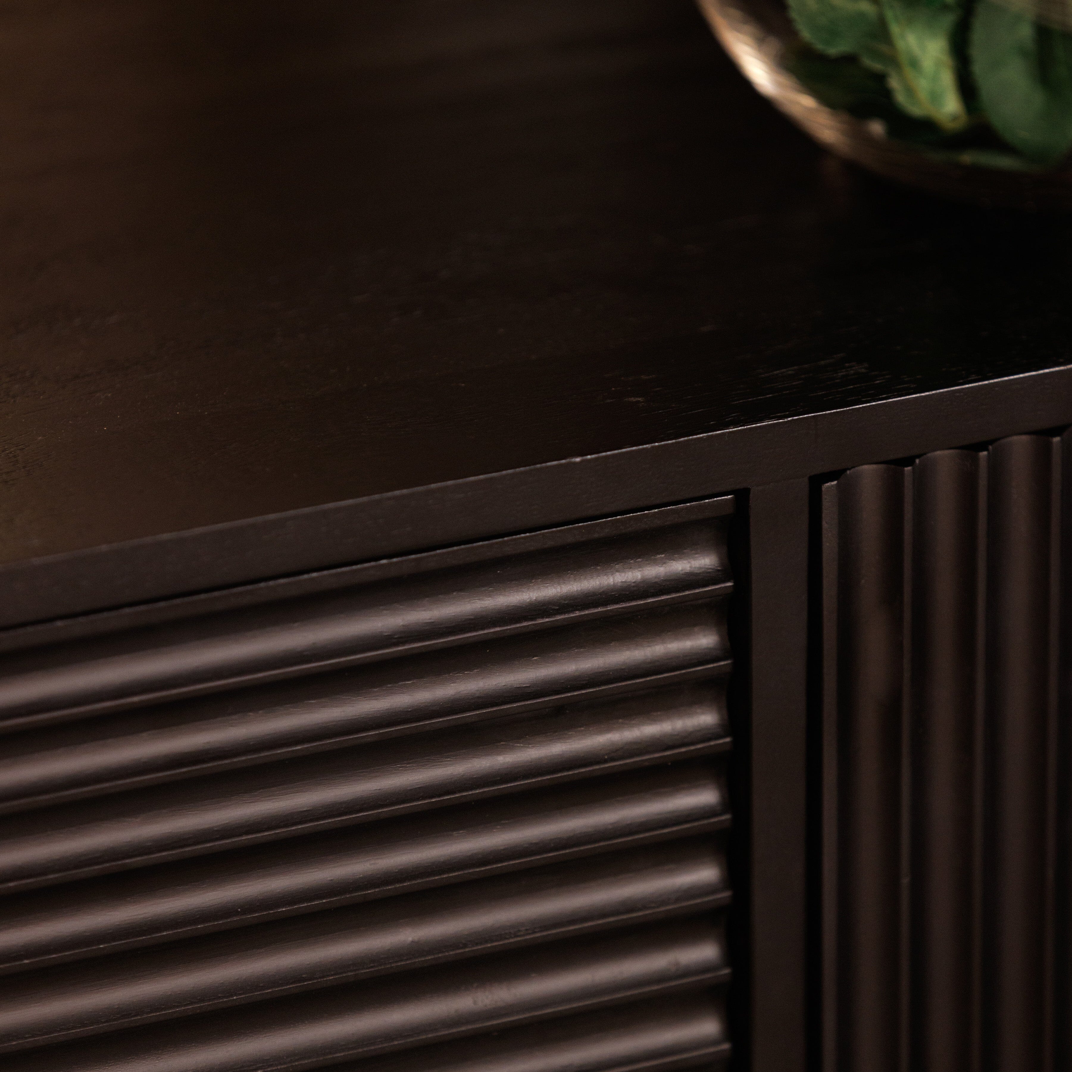 Mayfield Black & Gold Premium Rippled Sideboard - Image 4