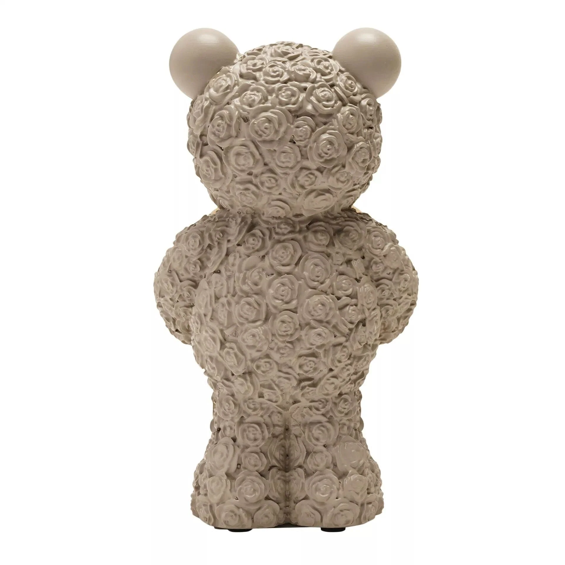 Mini Grey Bear with Gold Balloon Heart Ornament - Image 5