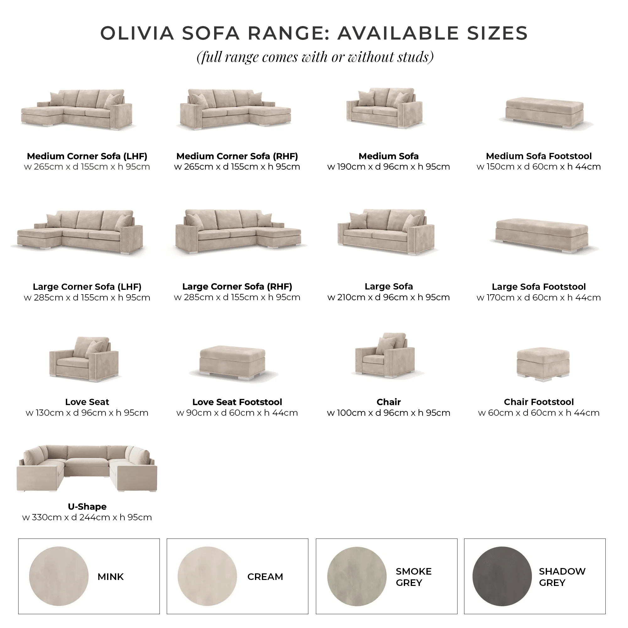Olivia Mink Premium Sofa With Cream Piping - Image 6