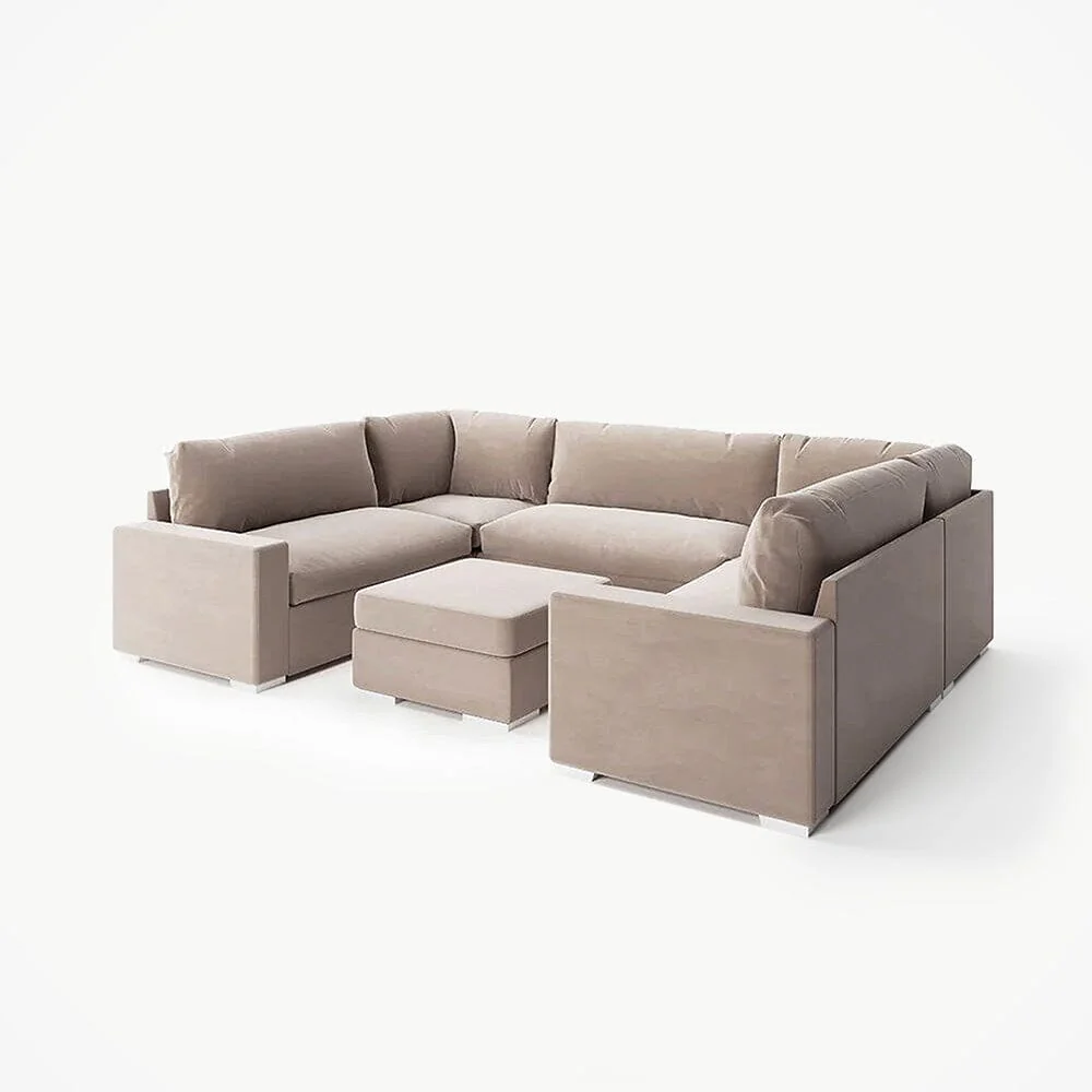 Olivia Mink Premium Large U-Shaped Sofa - Image 4
