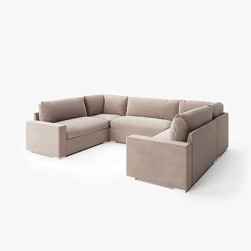 Olivia Mink Premium Large U-Shaped Sofa - Image 5