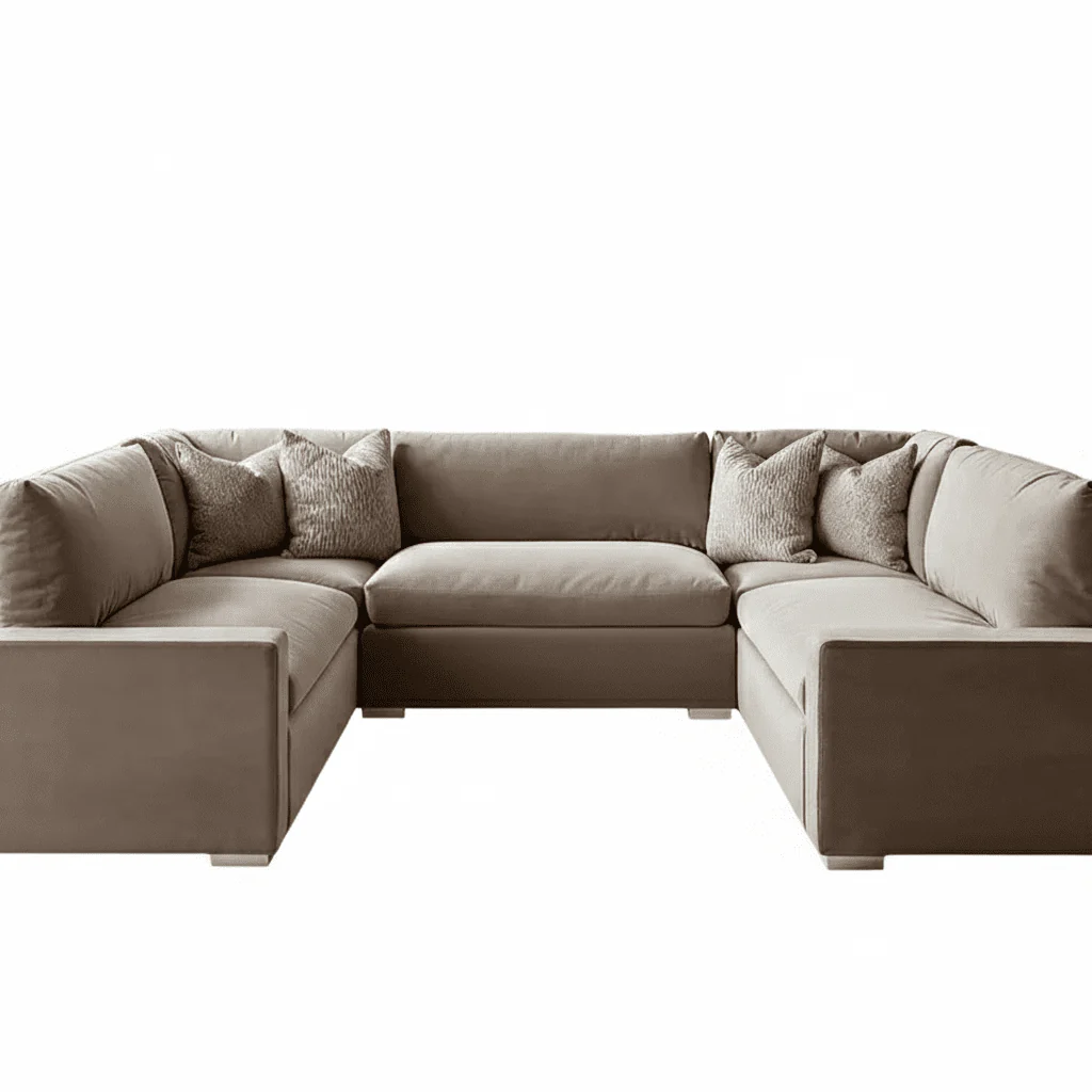 Olivia Mink Premium Large U-Shaped Sofa - Image 9