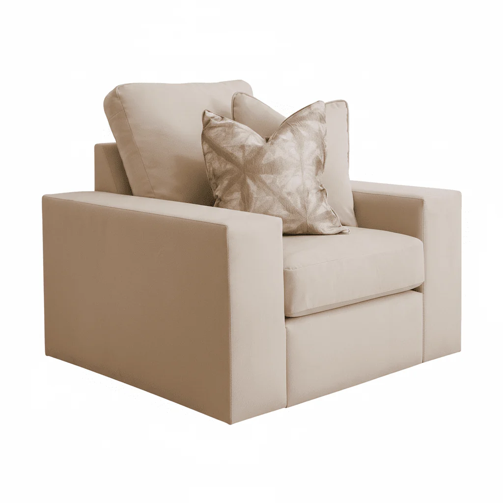 Olivia Premium Cream Sofa Range without Studs - Image 8
