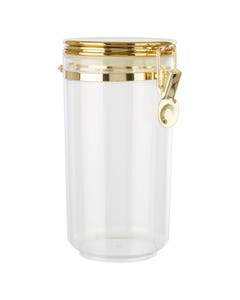 Pharaoh Large Gold Finish Clear Acrylic Jar - Image 3