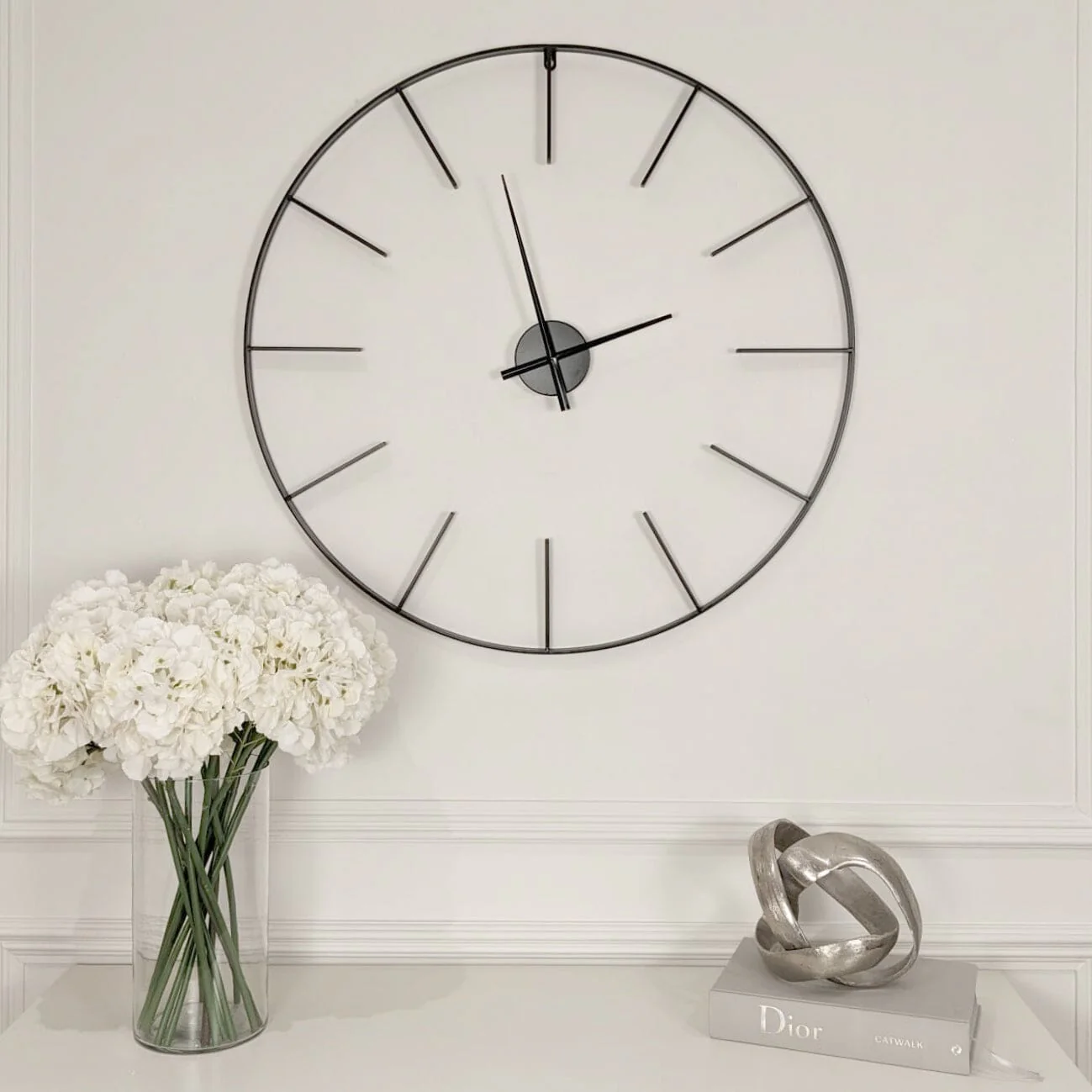 Portland Black Skeleton Wall Clock - Image 3