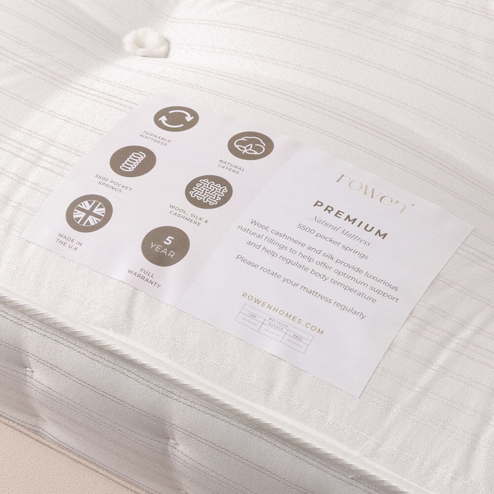 Premium 5500 Pocket Natural Mattress, With Wool, Silk and Cashmere - Image 4