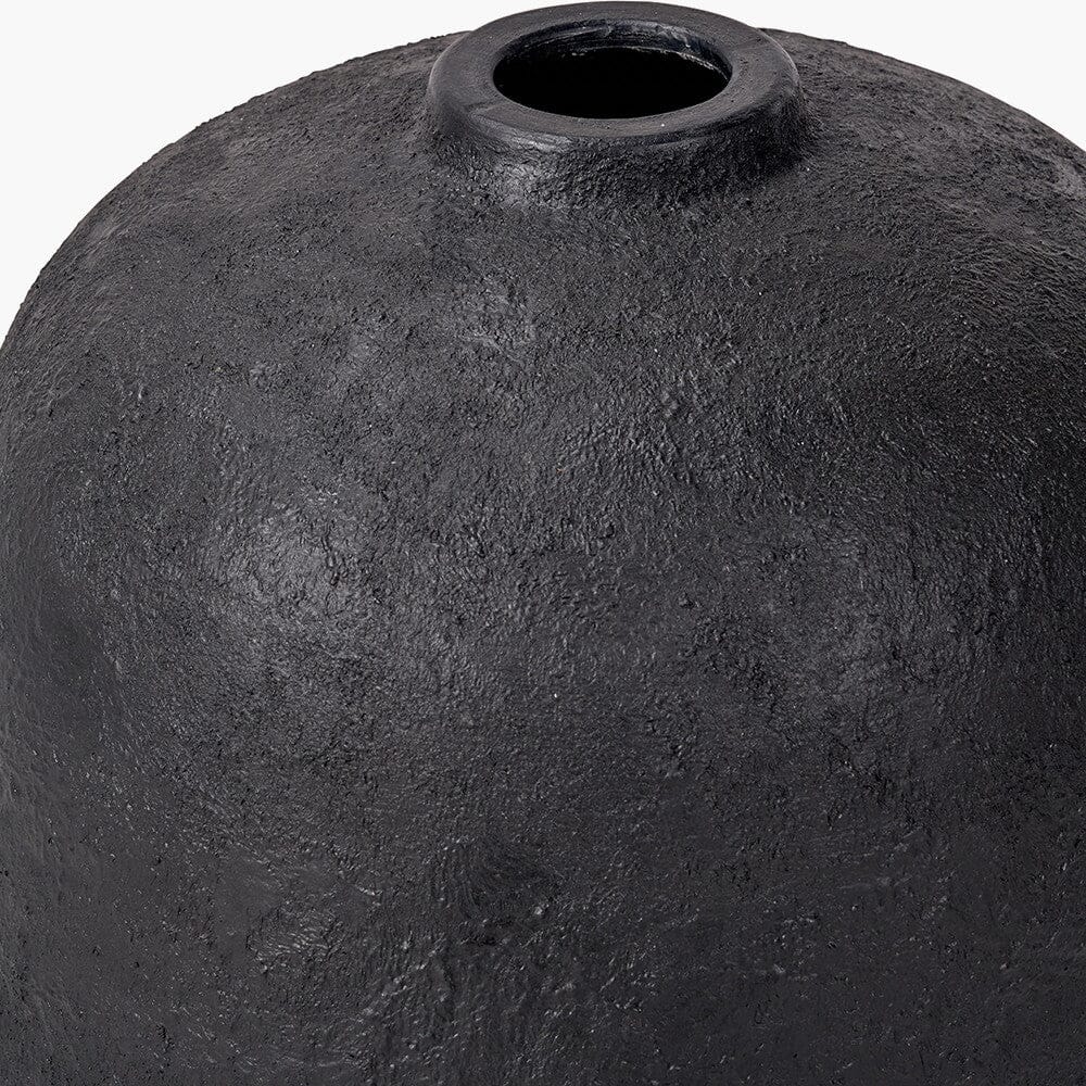 Reese Tall Black Fibrestone Decorative Vase - Image 3