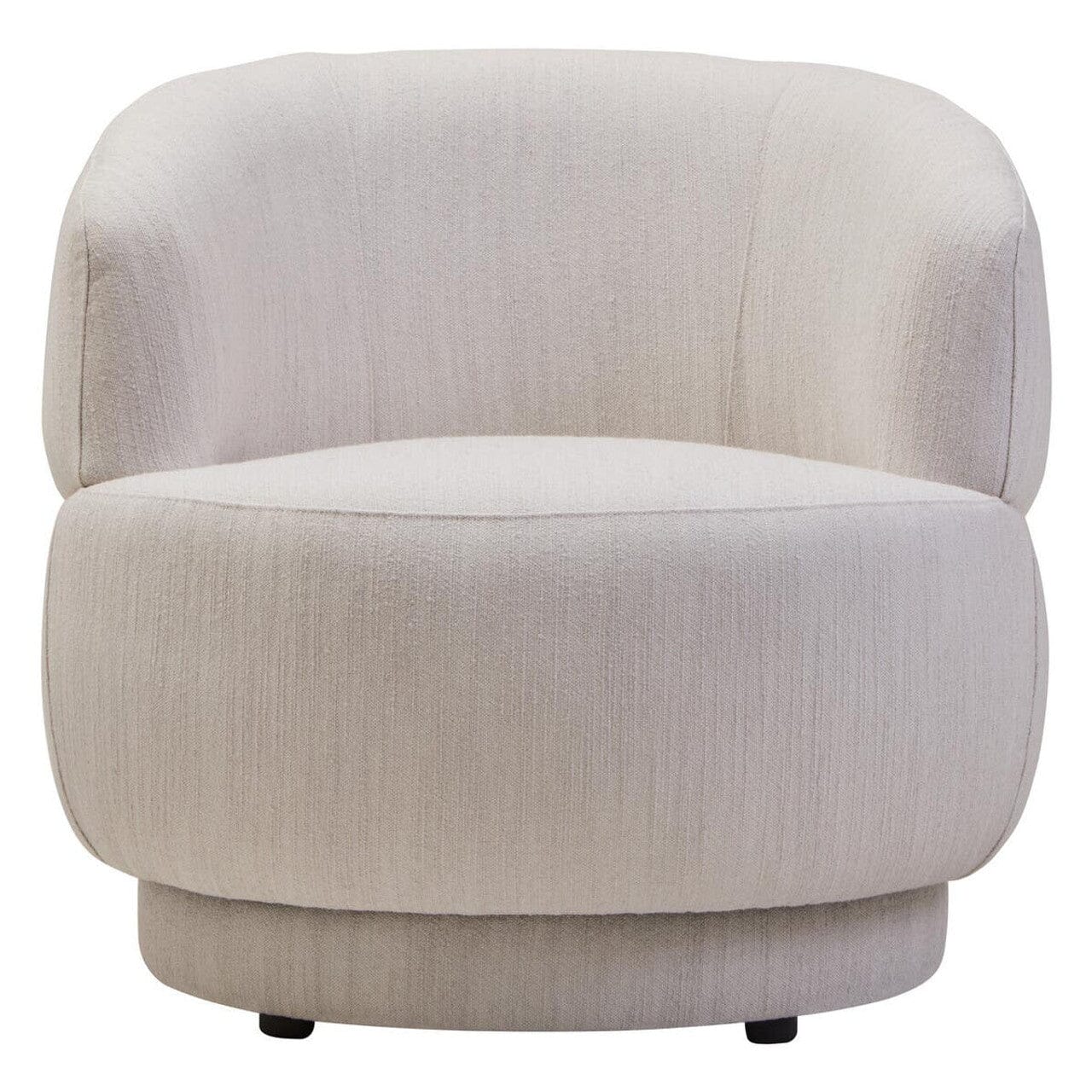 Reno Ivory Linen Curved Accent Chair - Image 3