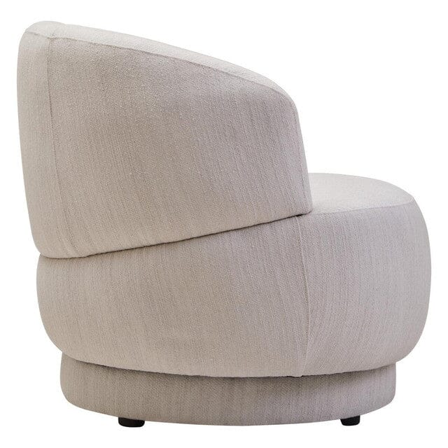Reno Ivory Linen Curved Accent Chair - Image 4