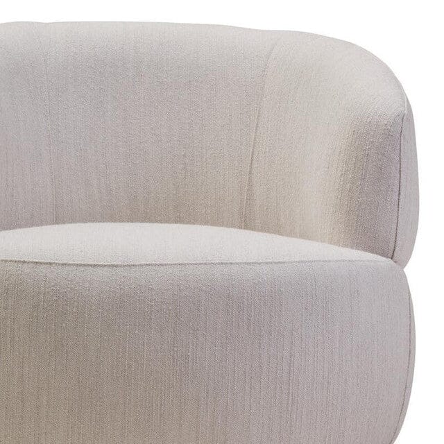 Reno Ivory Linen Curved Accent Chair - Image 6