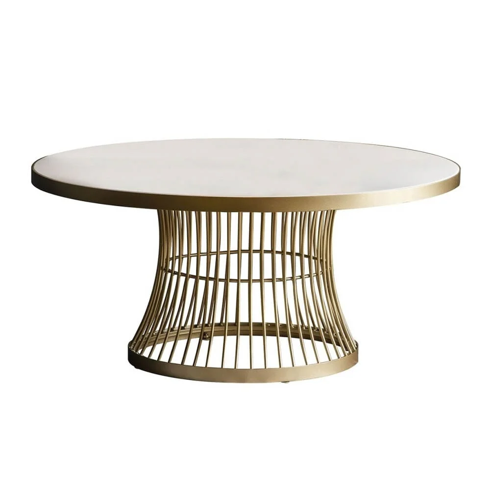 Rothbury Champagne & White Round Coffee Table - Image 6