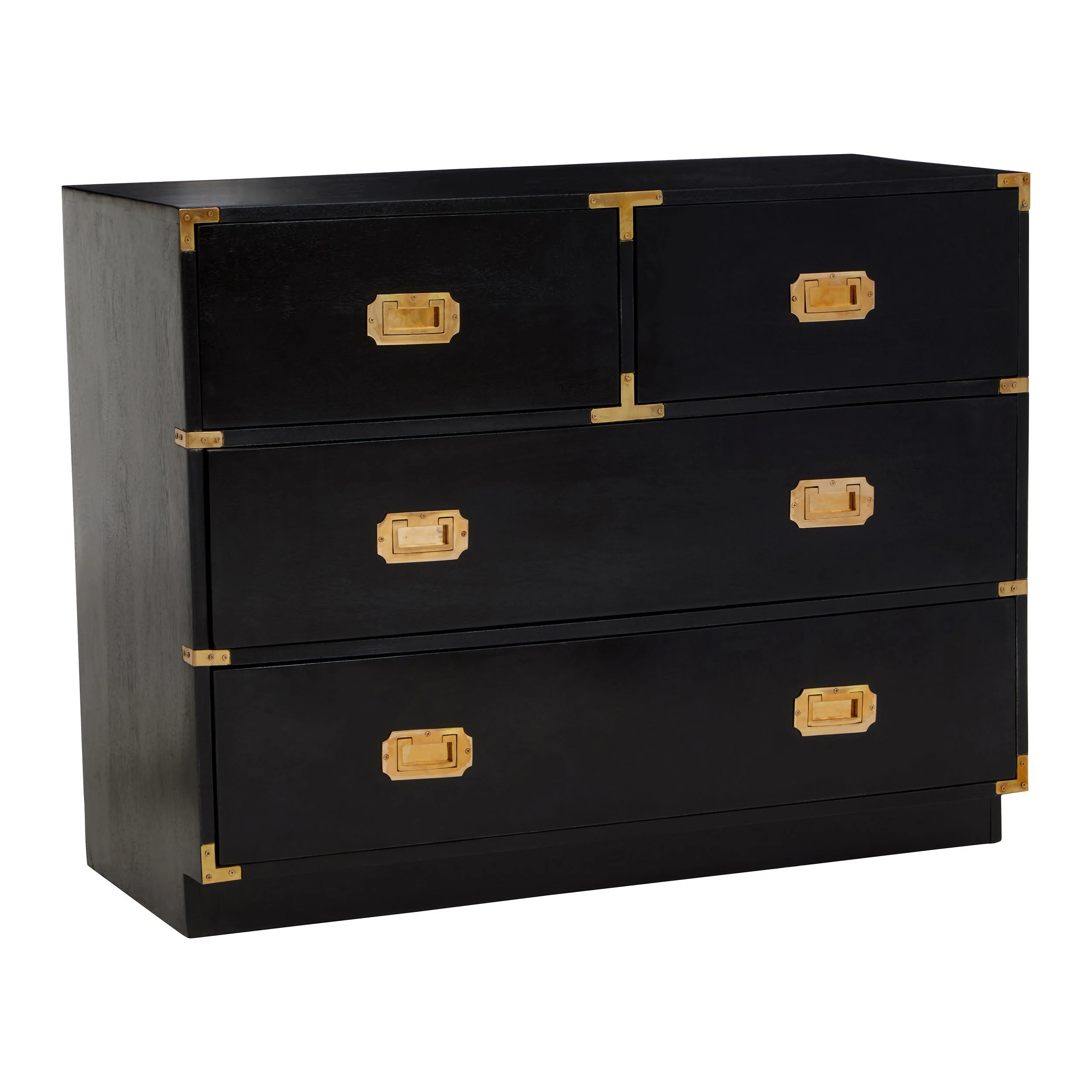 Skylar Premium Black & Gold 4 Drawer Chest - Image 3