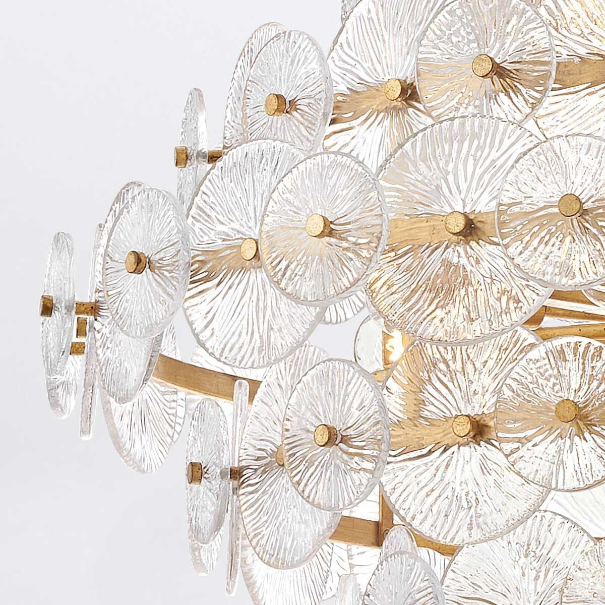 Selene Gold 16 Light Chandelier with Round Glass Detailing - Image 3