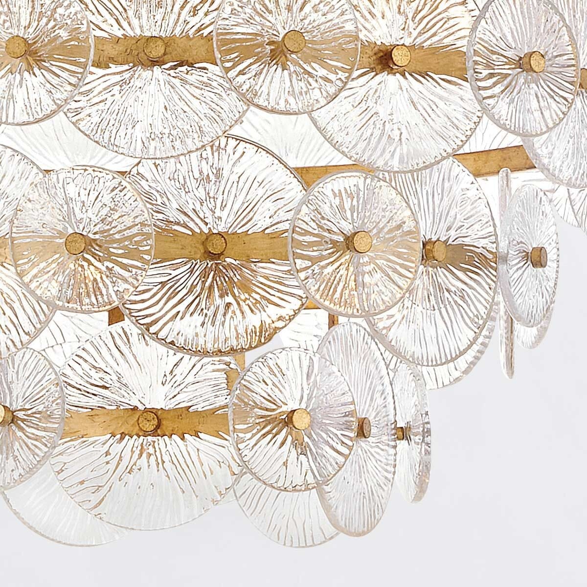 Selene Gold 16 Light Chandelier with Round Glass Detailing - Image 5