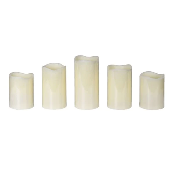 Set of 5 Cream Decorative LED Candles - Image 4