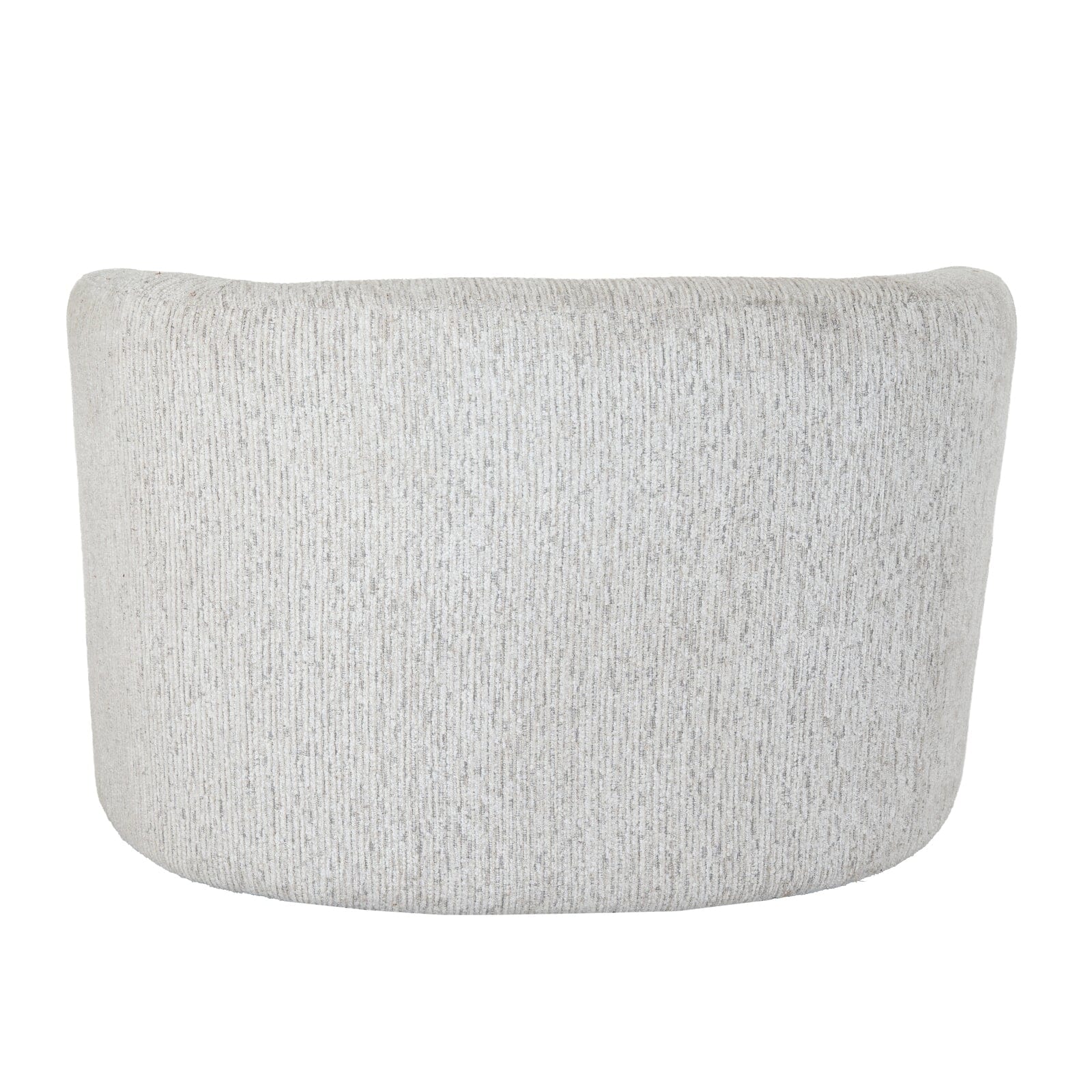 Shella Cream Textured Curved Swivel Armchair - Image 5