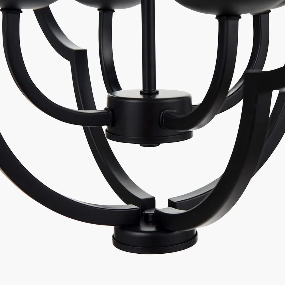 Sienna Black Metal 4 Light Pendant Ceiling Light - Image 5