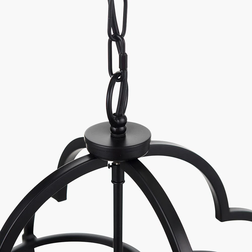 Sienna Black Metal 4 Light Pendant Ceiling Light - Image 6