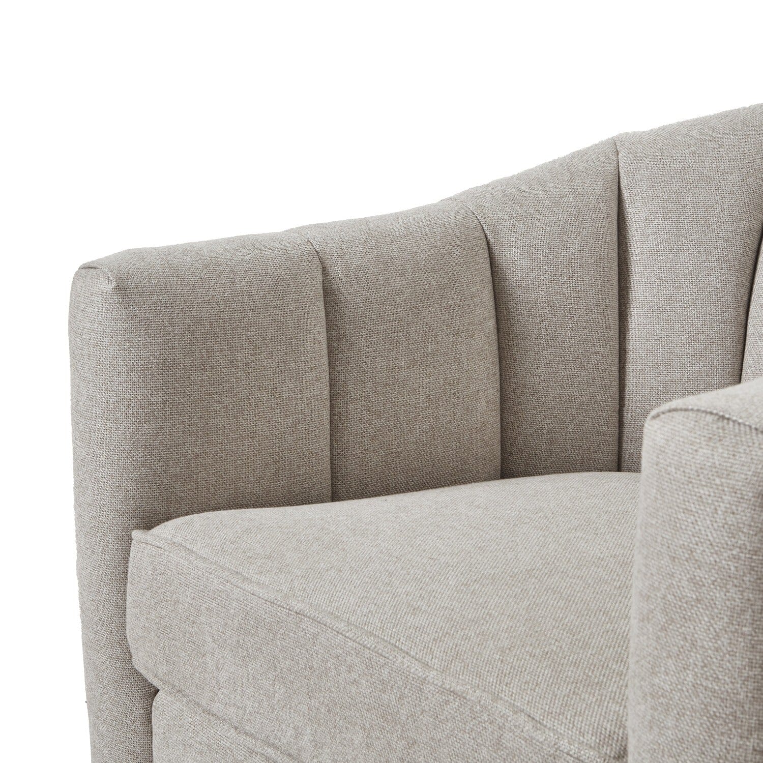 Tage Oatmeal Twill Swivel Armchair - Image 3