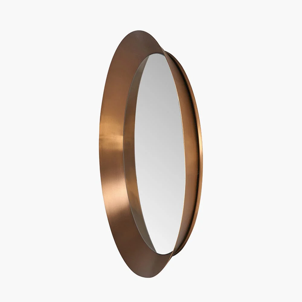 Tempus Large Burnished Gold Round Mirror - Image 4