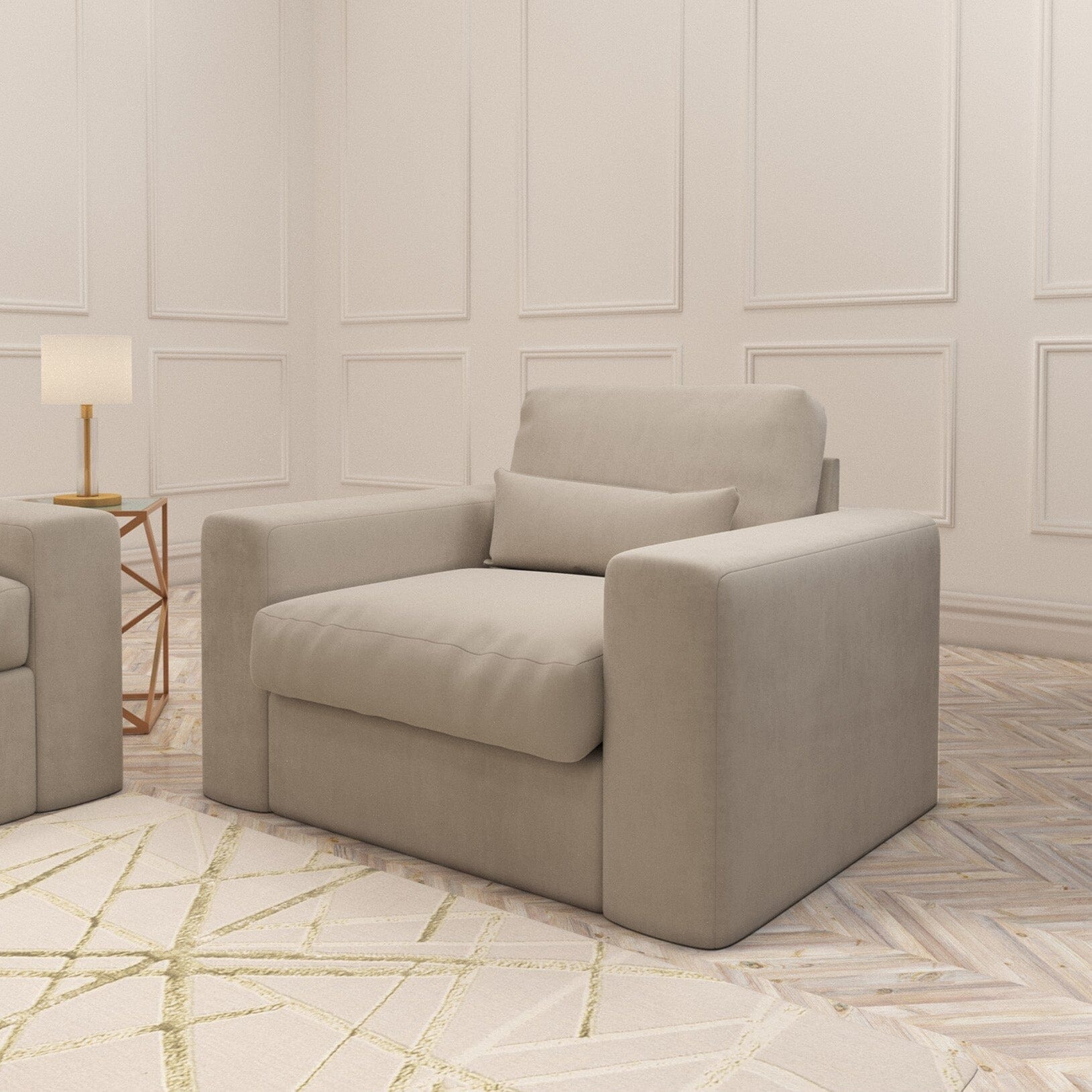 Tribeca Mink Velvet Sofa Range - Image 11