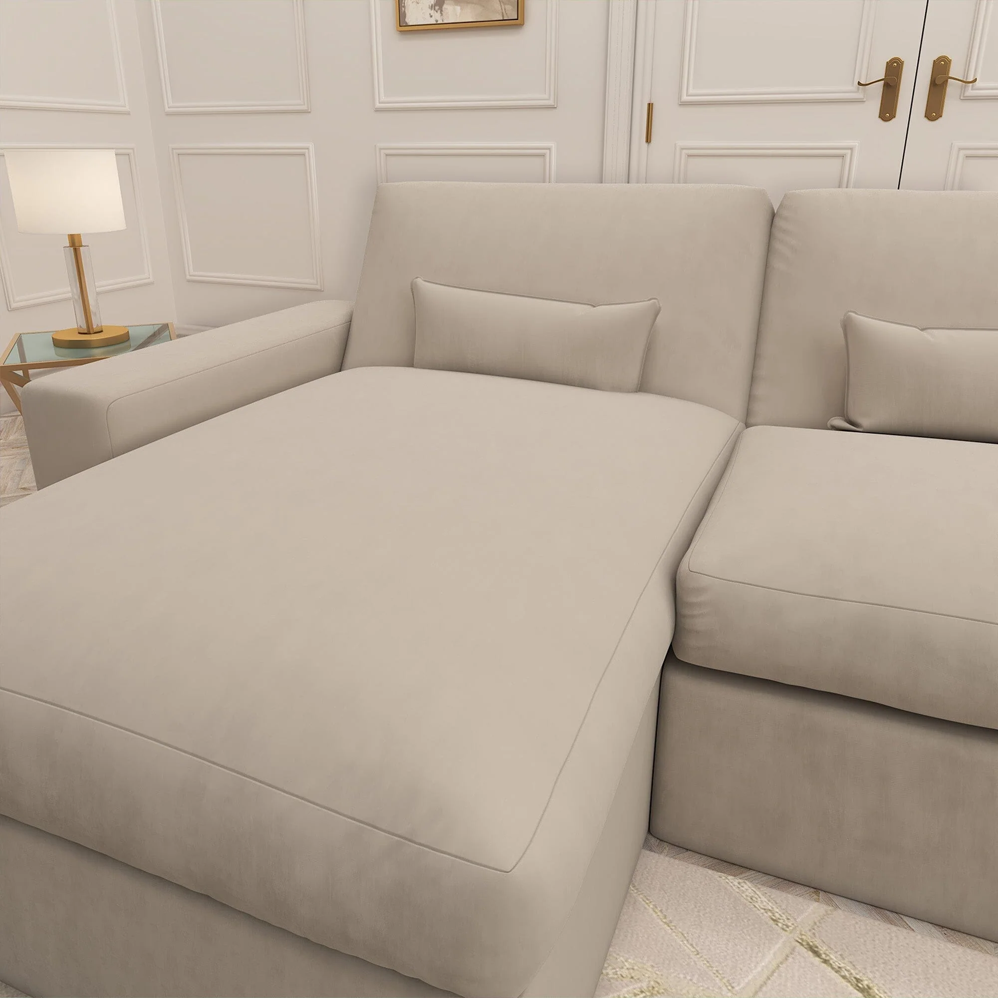 Tribeca Mink Velvet Sofa Range - Image 13