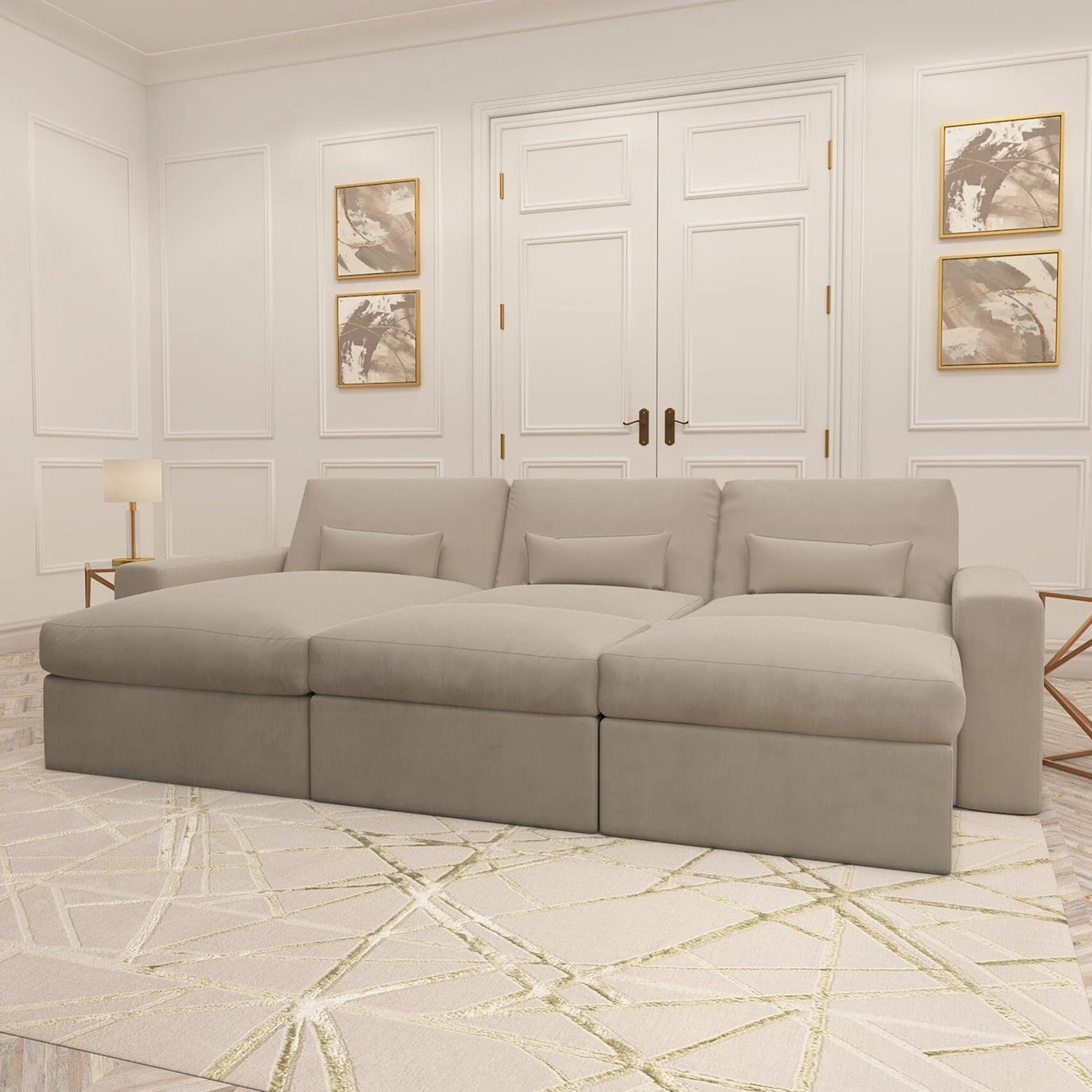 Tribeca Mink Velvet Sofa Range - Image 14