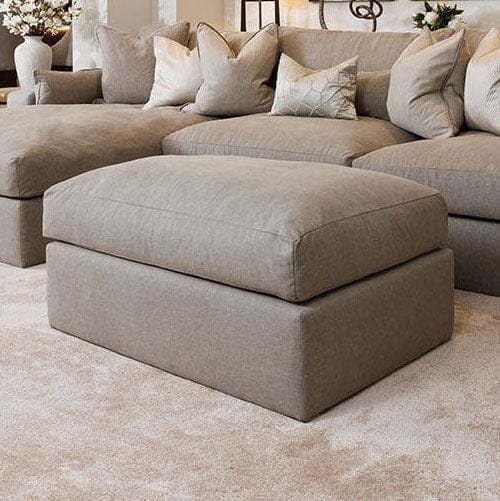 Tribeca Warm Grey Large U Shape Footstool - Image 3