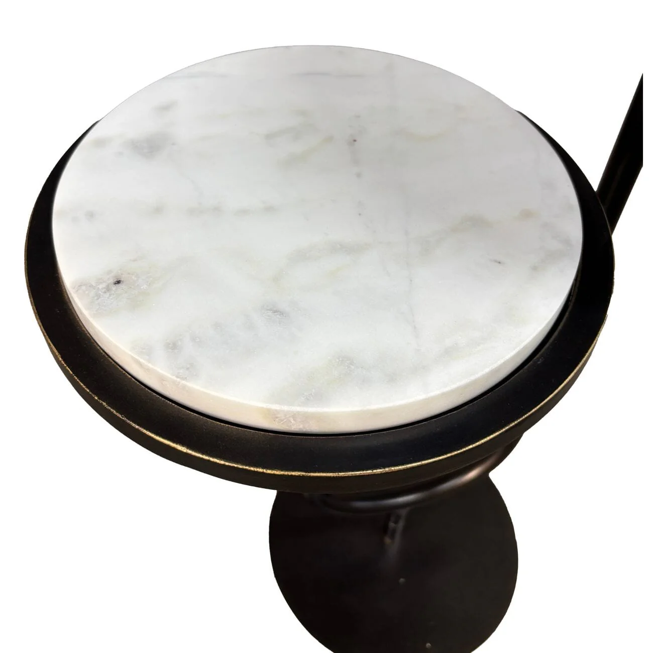 Utopia Deep Bronze 2 Tiered Side Table with Marble Top - Image 4