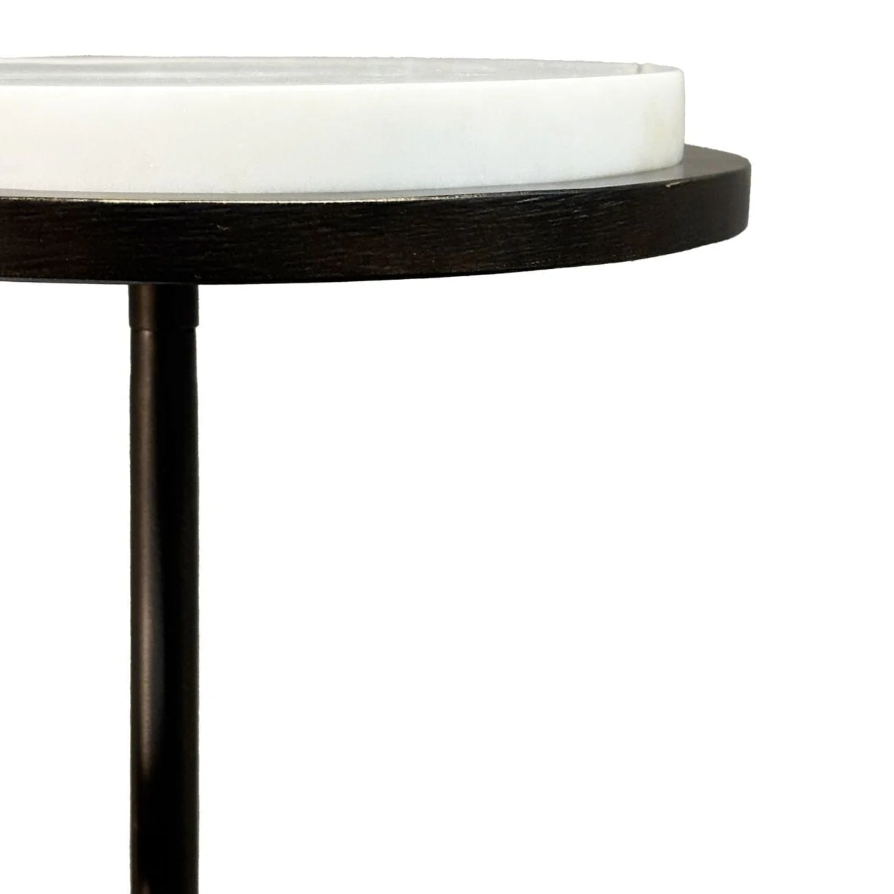 Utopia Deep Bronze 2 Tiered Side Table with Marble Top - Image 5