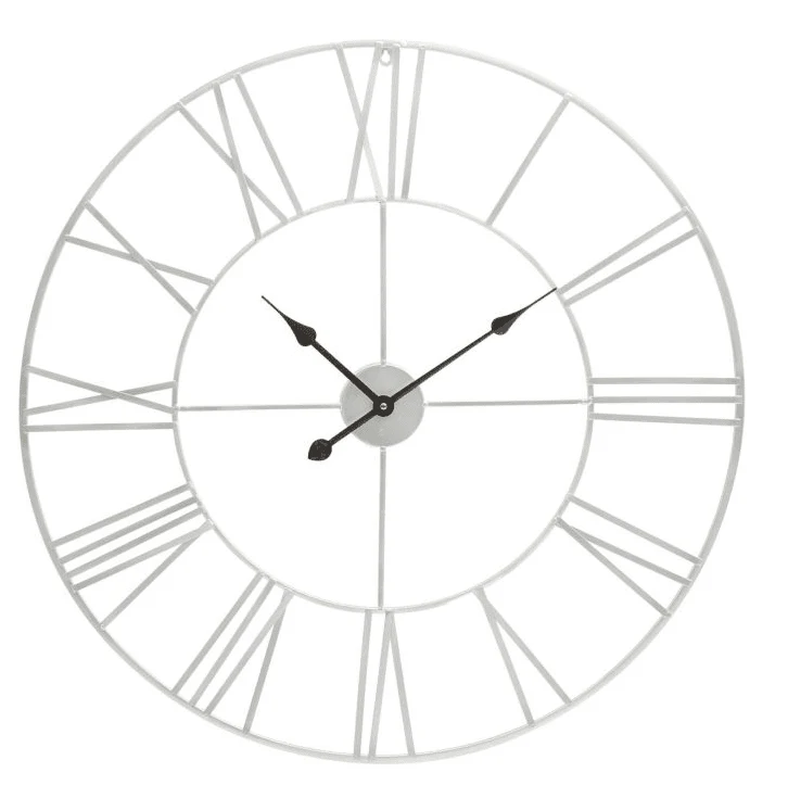 Valentina Round Silver Skeleton Clock - Image 4