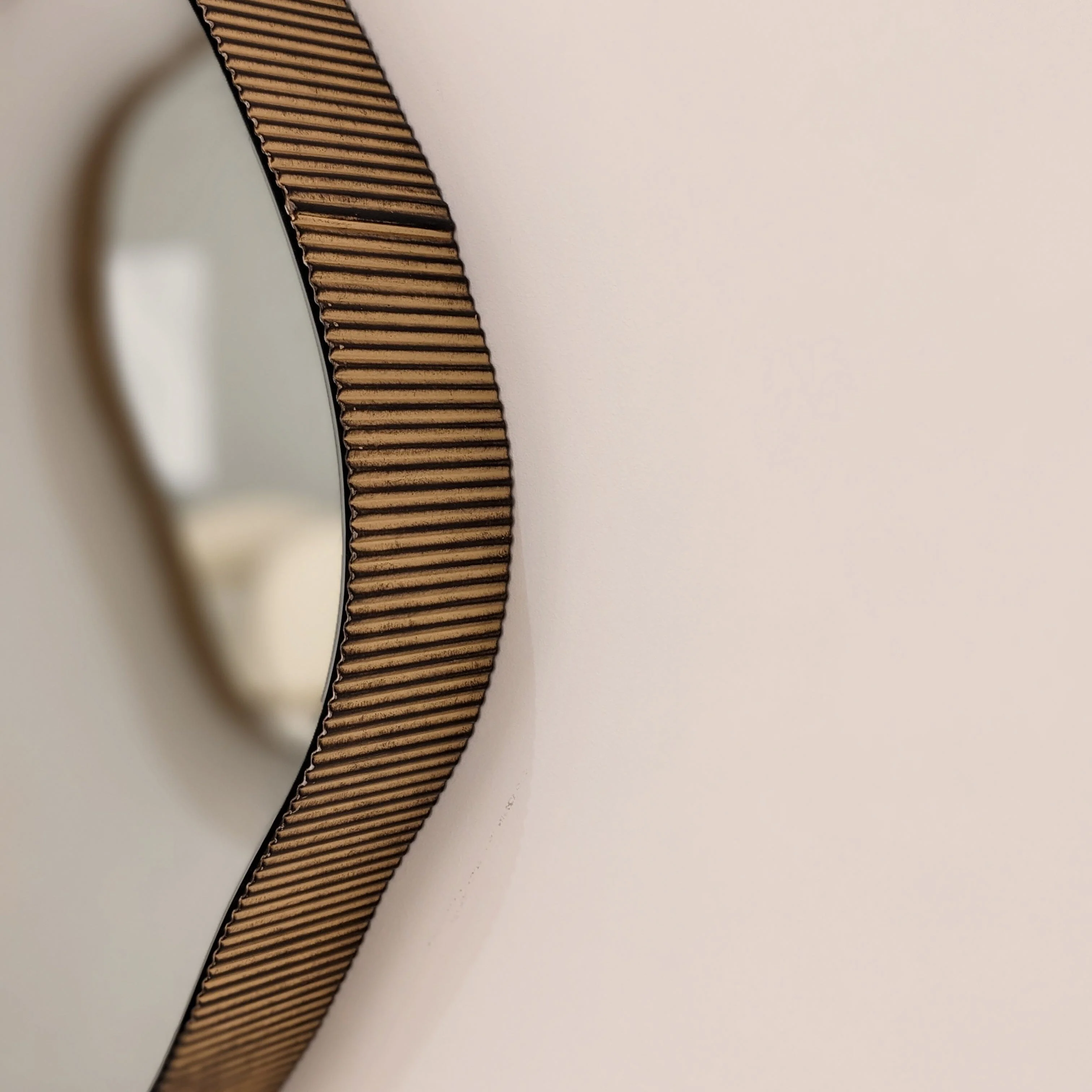 Valore Large Bronze Abstract Wall Mirror - Image 4