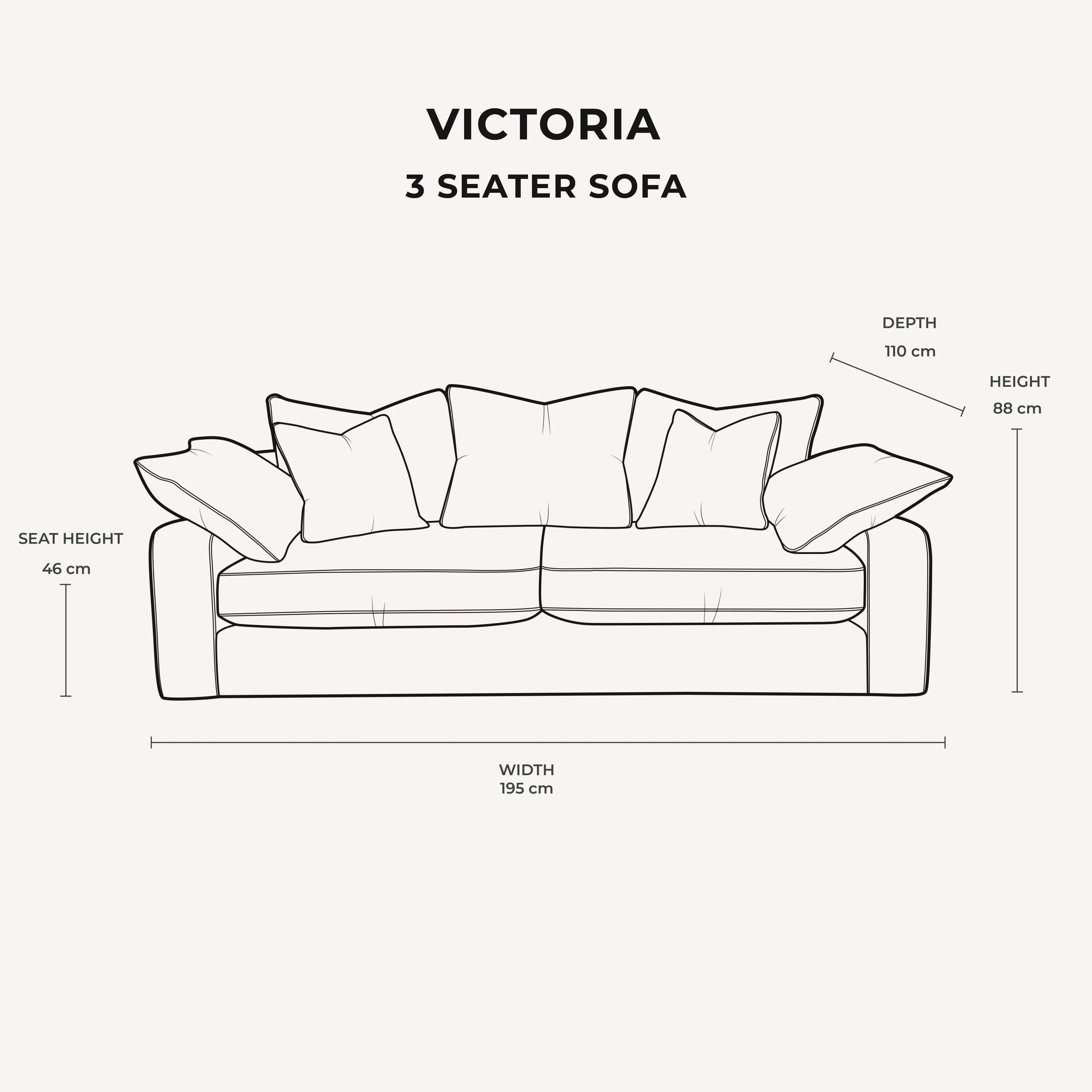 Victoria Caramel Velvet Pillow Back Sofa Range - Image 8