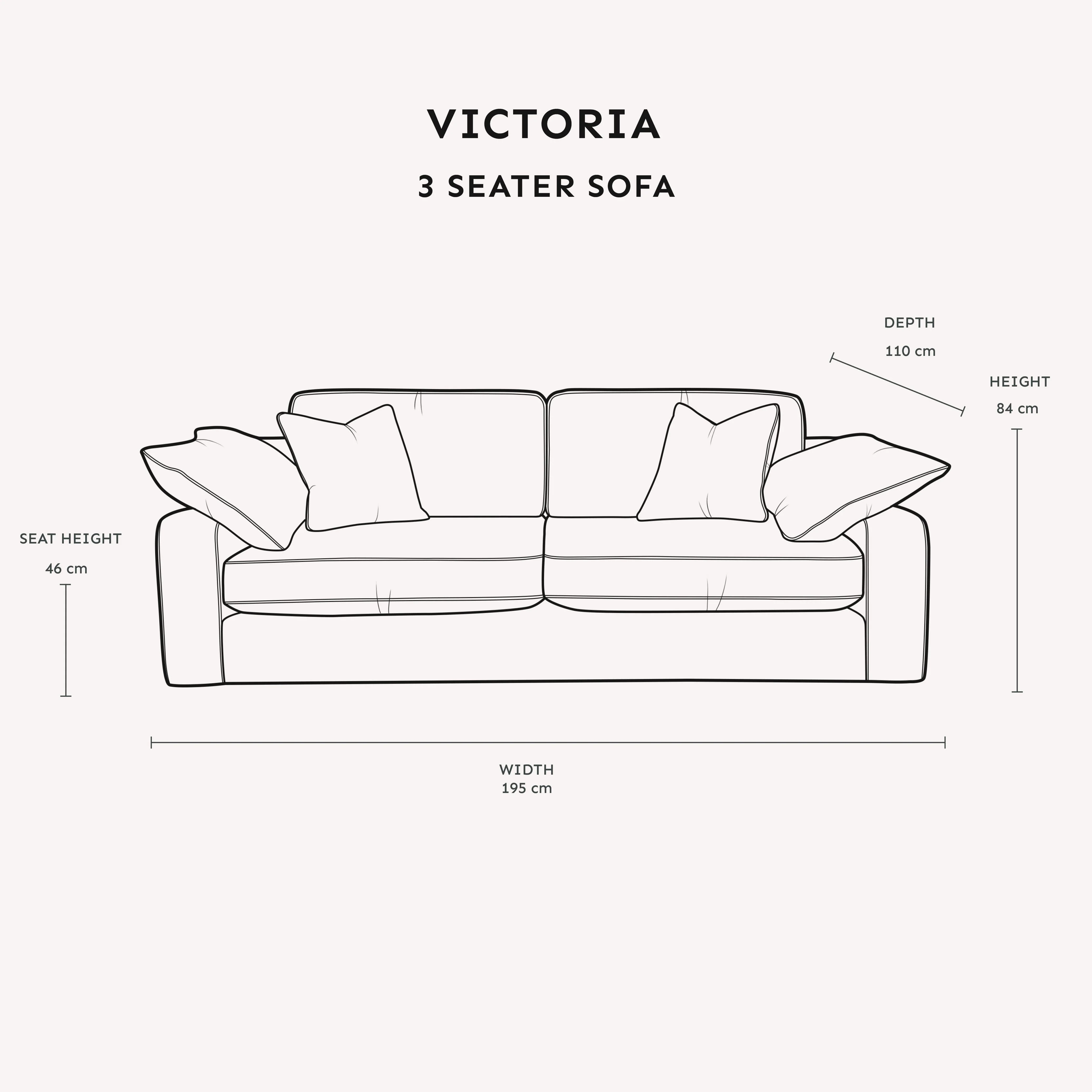 Victoria Oyster Chenille Sofa Range - Image 10
