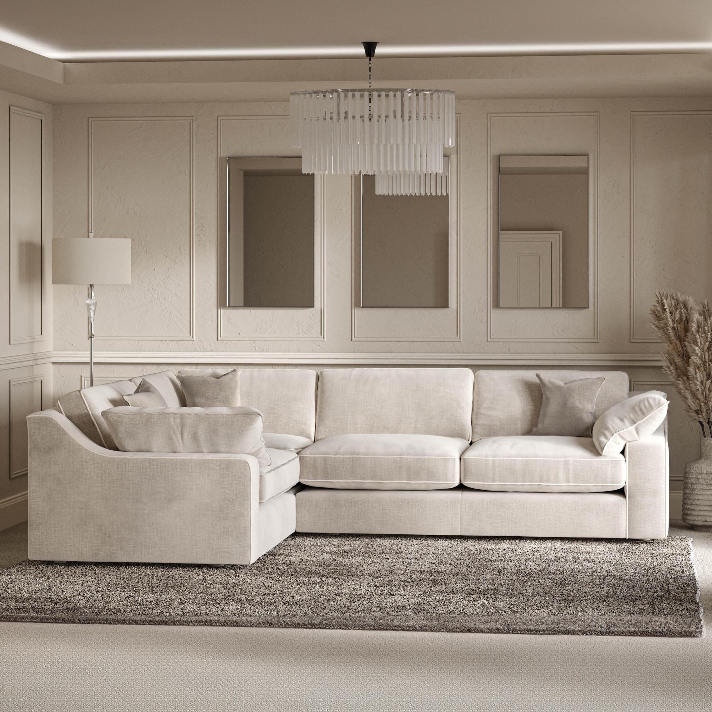 Victoria Oyster Chenille Sofa Range - Image 3