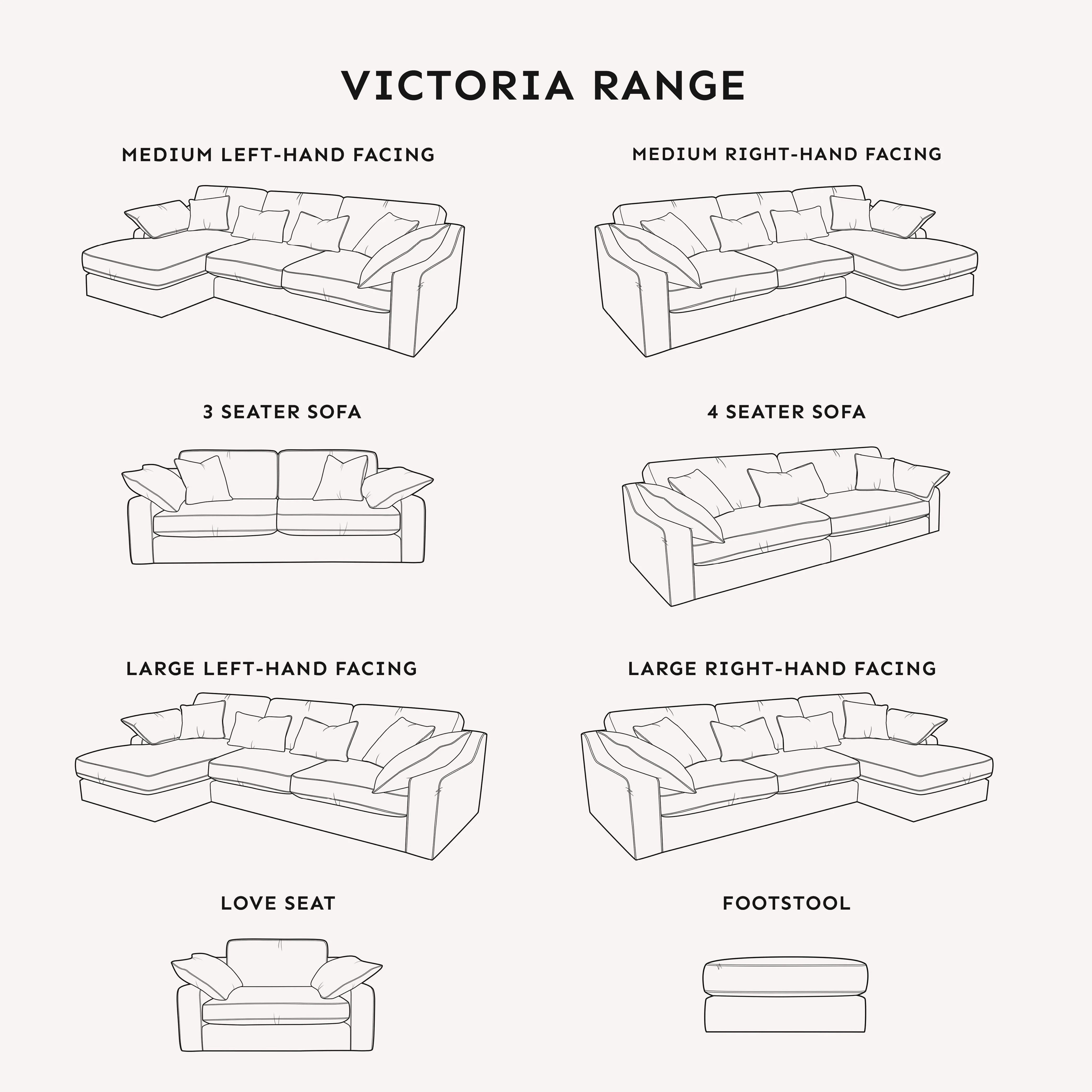 Victoria Oyster Chenille Sofa Range - Image 4