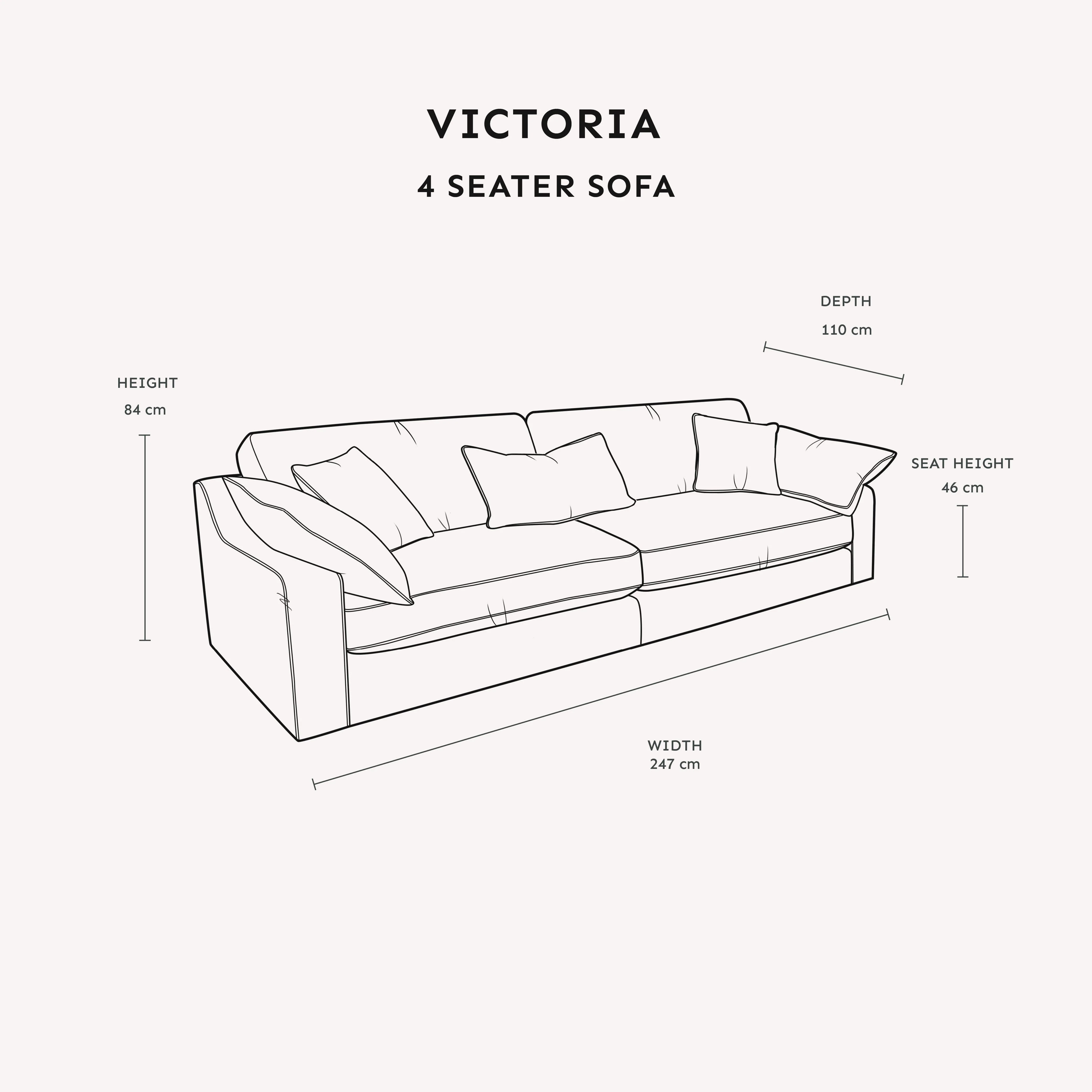 Victoria Oyster Chenille Sofa Range - Image 9