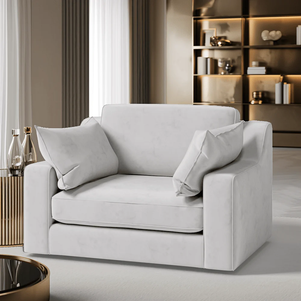Victoria Silver Pillow Back Sofa Range - Image 3