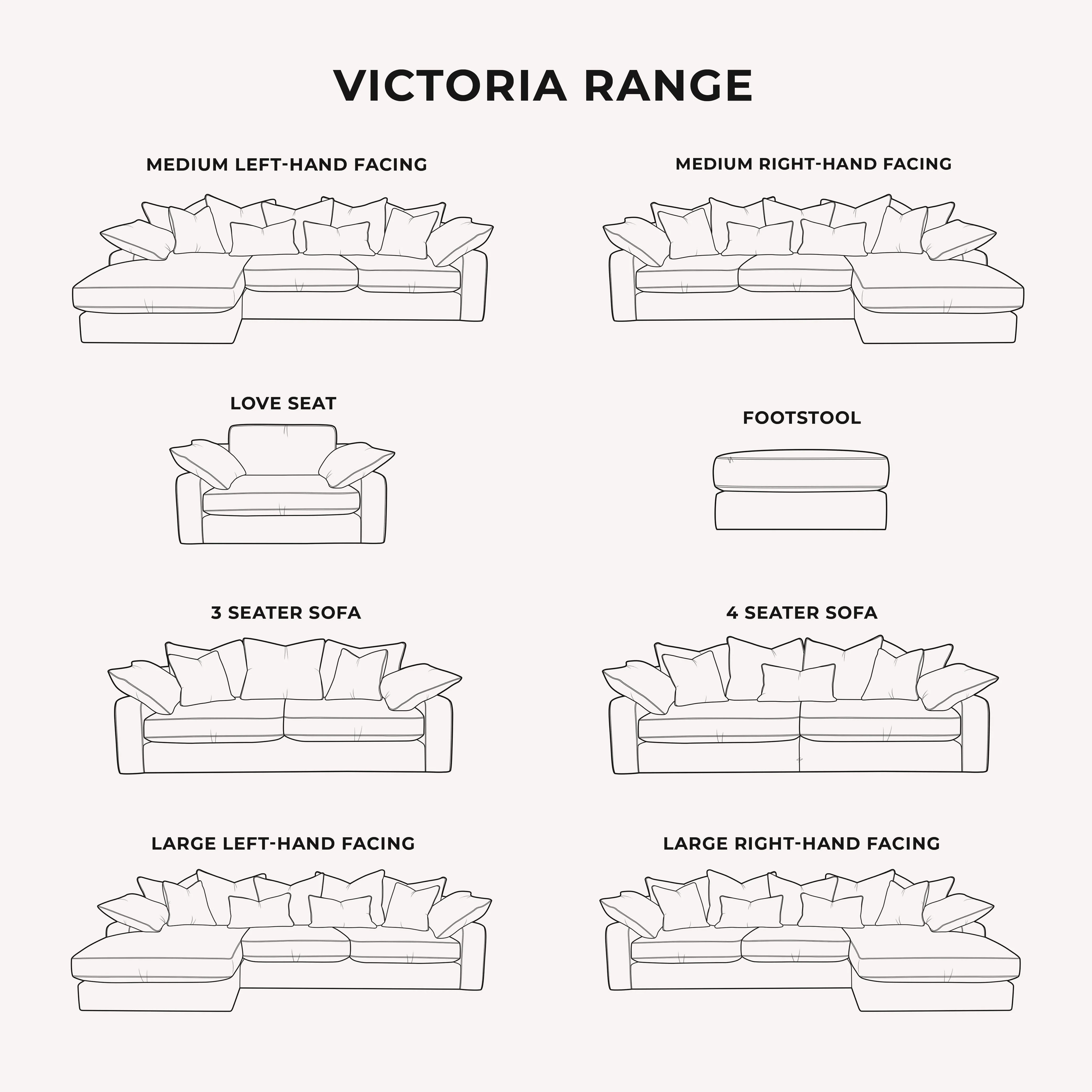 Victoria Silver Pillow Back Sofa Range - Image 7
