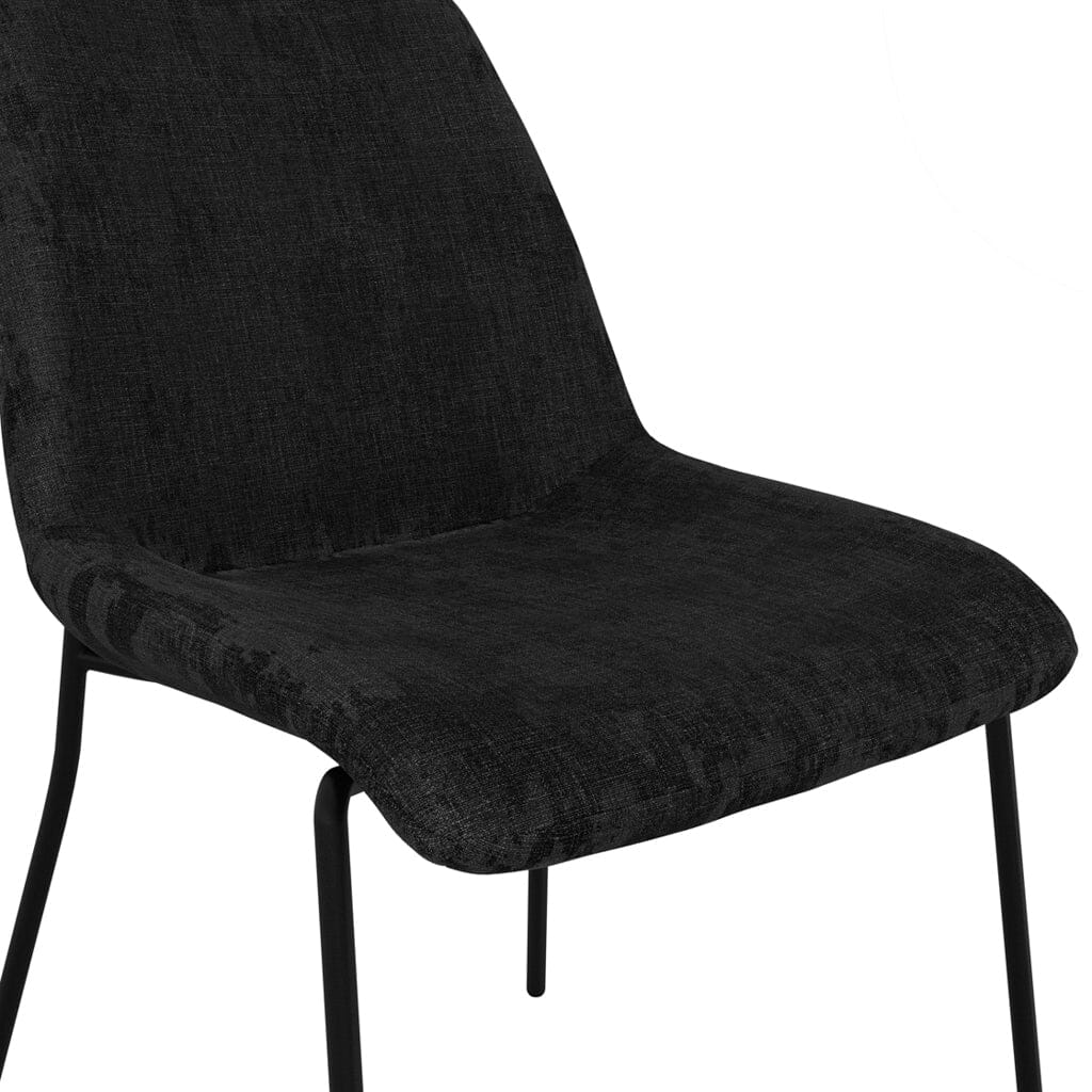 Watson Black Textured Velvet Dining Chair - Set of 2 - Image 6